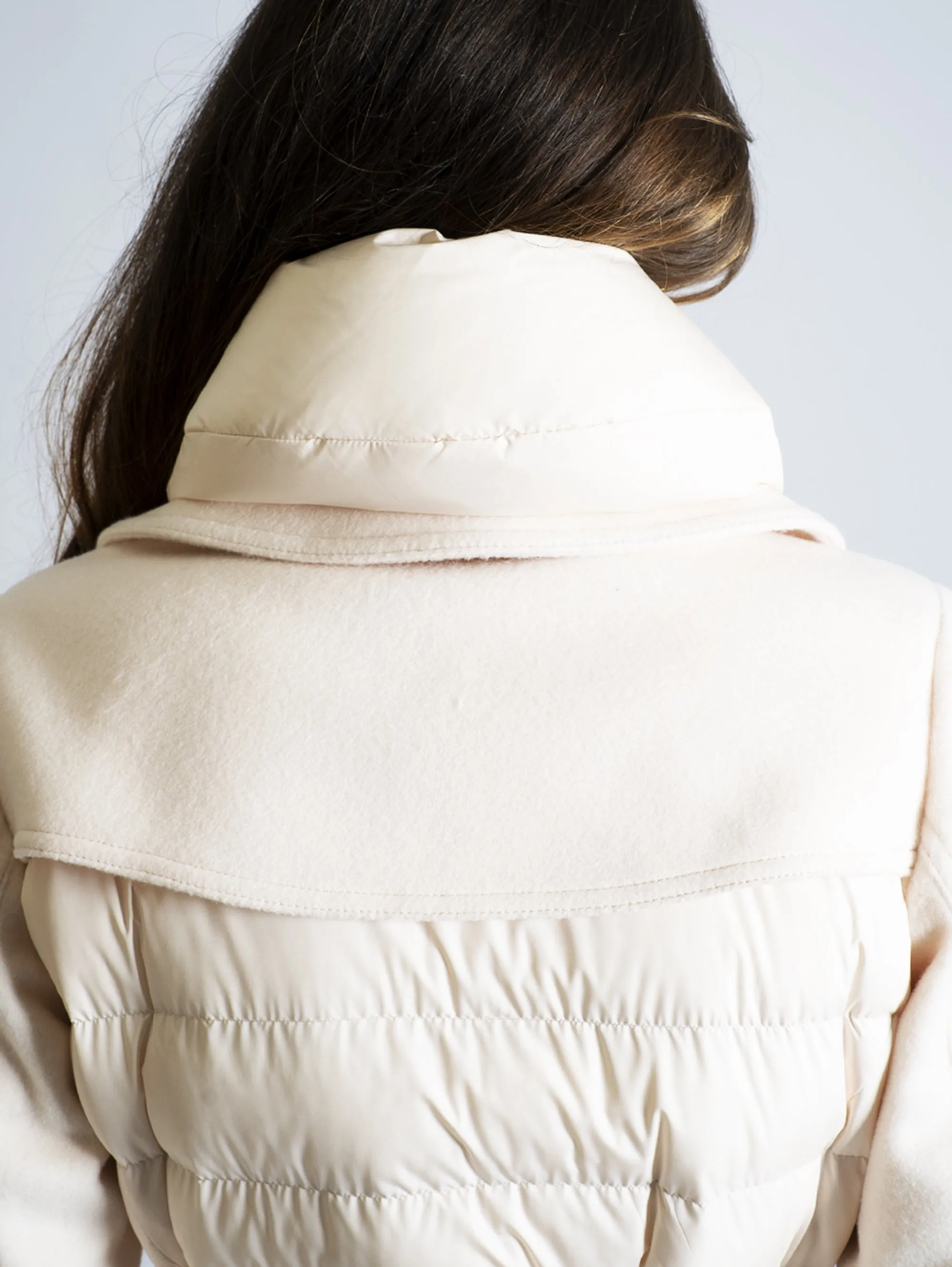 Ivory Hybrid Trench Coat.