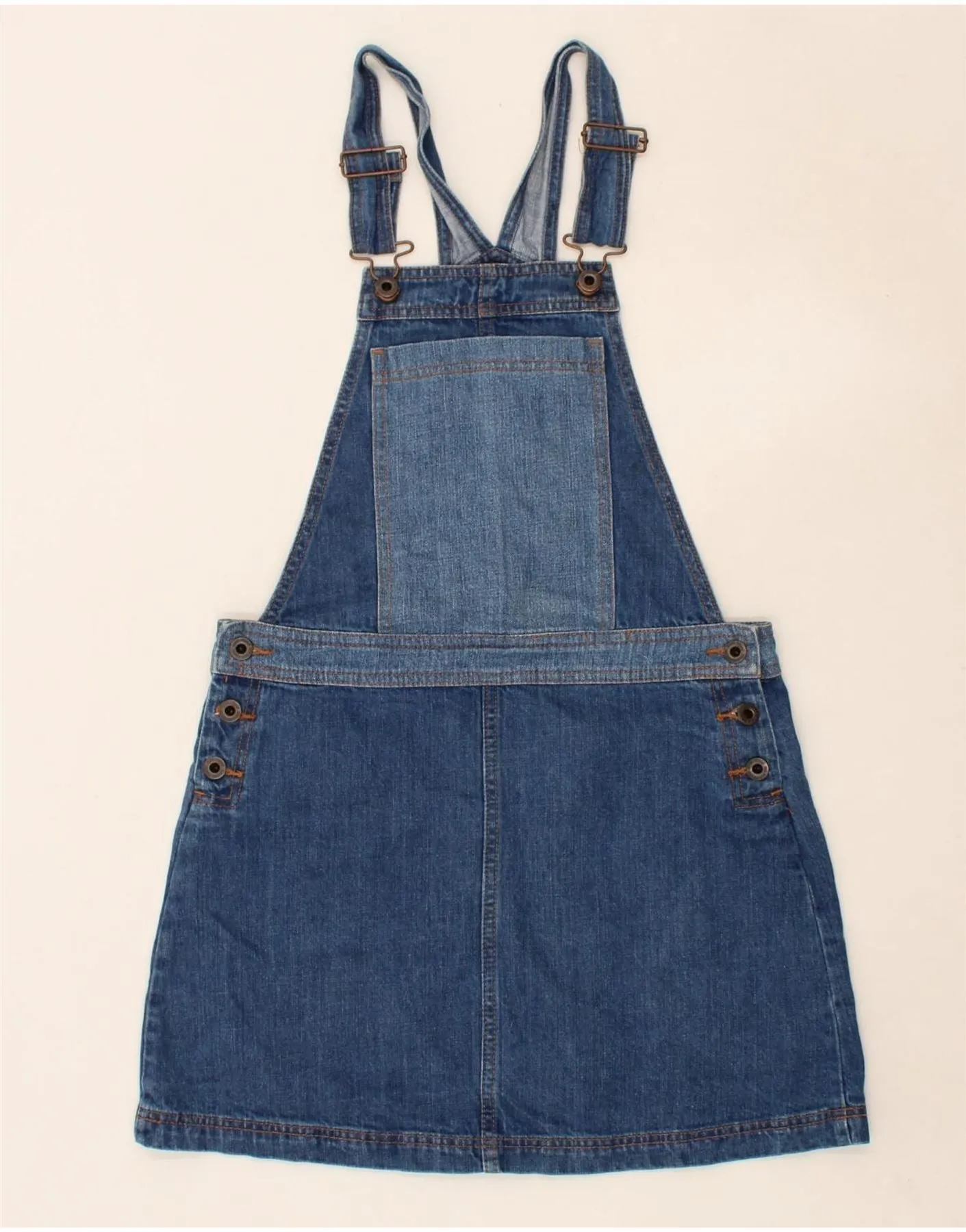 JACK WILLS Womens Dungarees Denim Skirt UK 10 Small W32 Blue Cotton