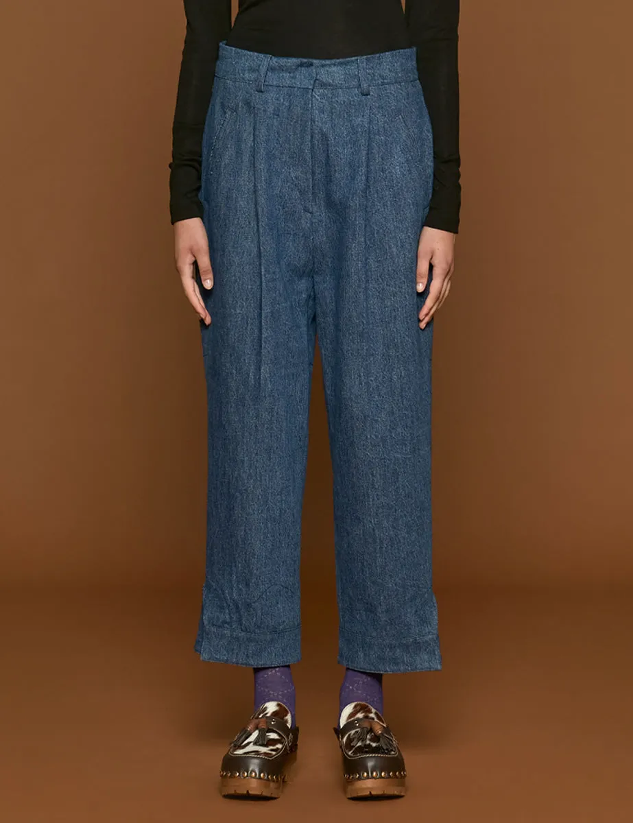 jeans caviglia blu denim