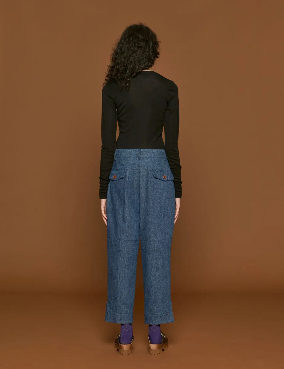 jeans caviglia blu denim