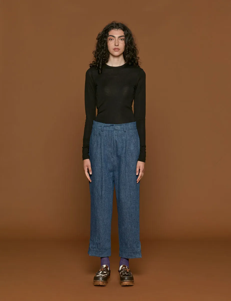 jeans caviglia blu denim