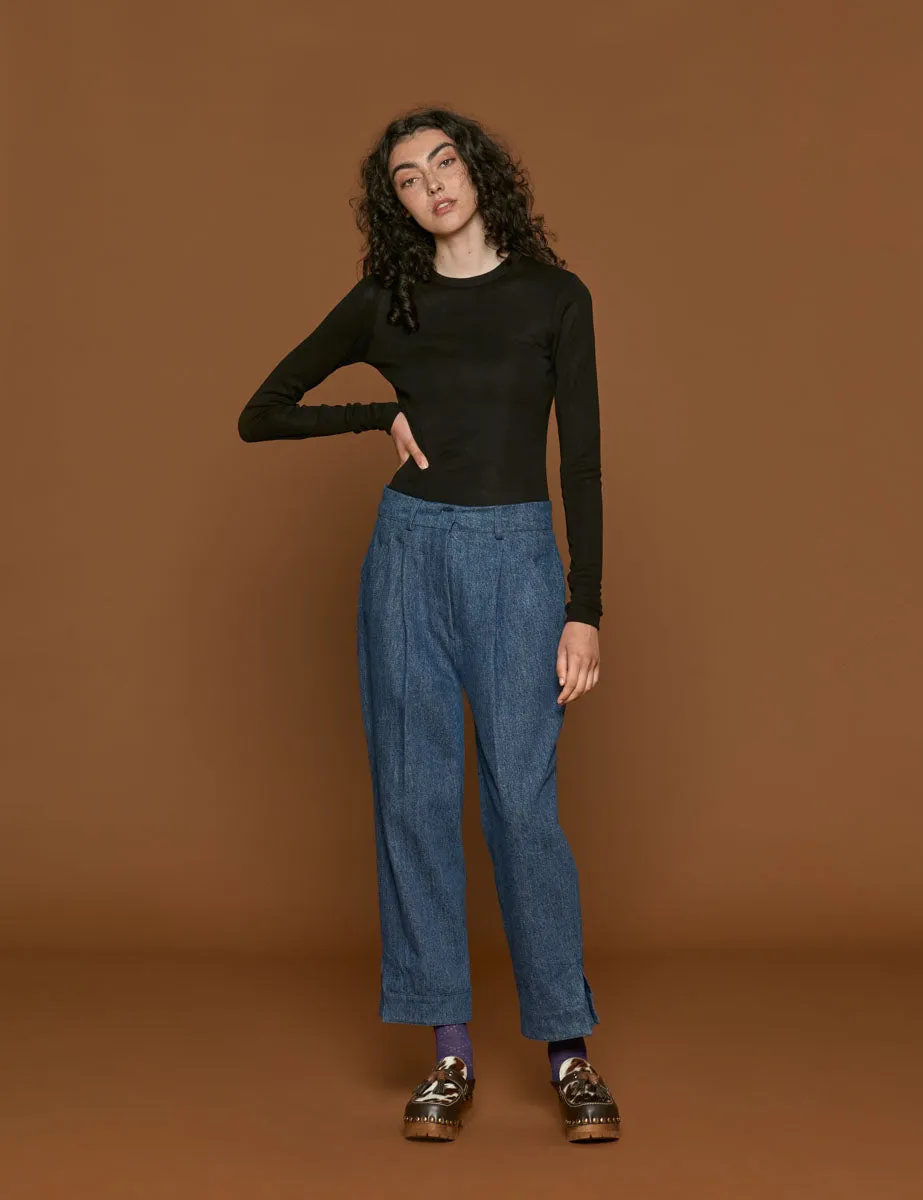 jeans caviglia blu denim