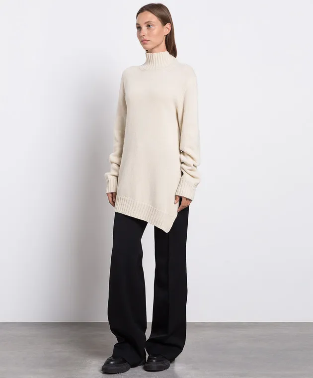 Jil Sander Maglione in lana beige J02GP0139J14513