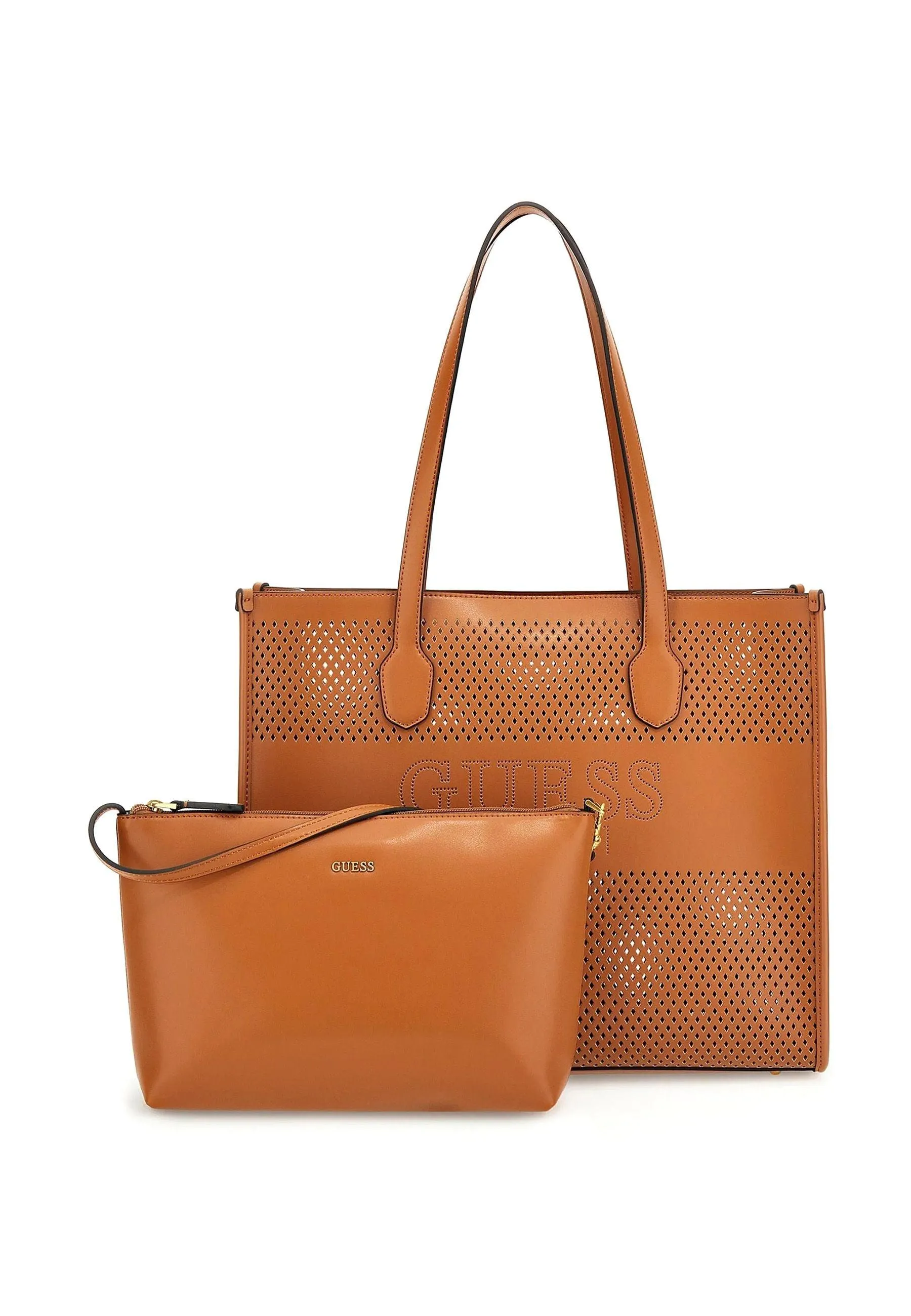 Katey Perf Tote Bag Cognac - GUESS WH876923
