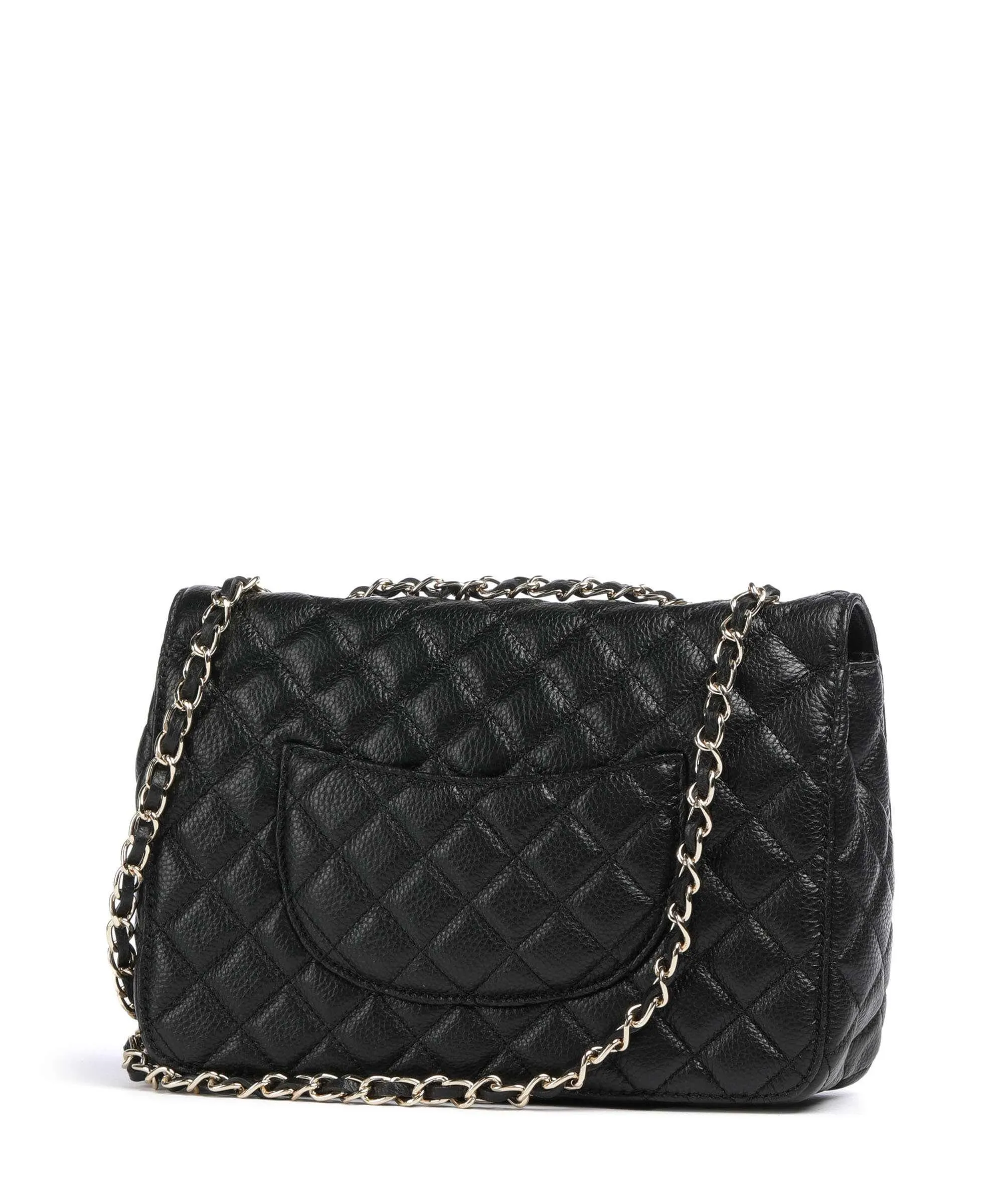 Kazar Vidia Black Grained Cowhide Leather Shoulder Bag