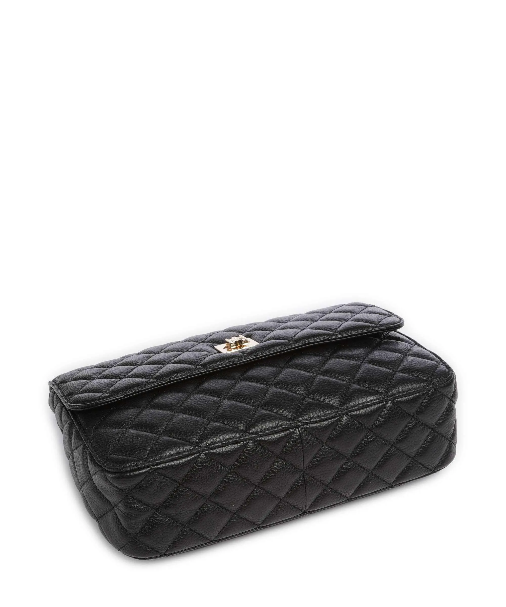 Kazar Vidia Black Grained Cowhide Leather Shoulder Bag