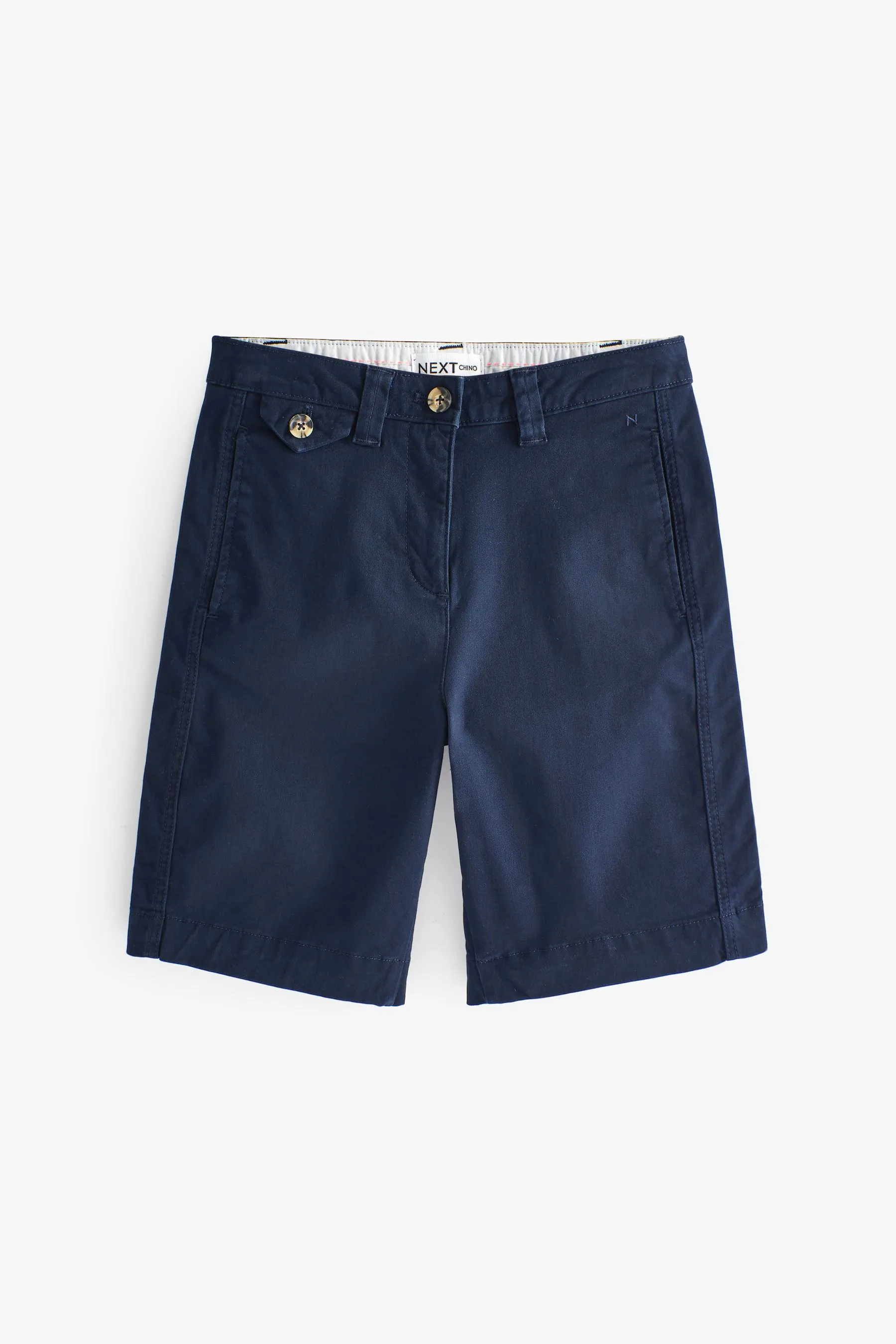 Khaki knee-length shorts