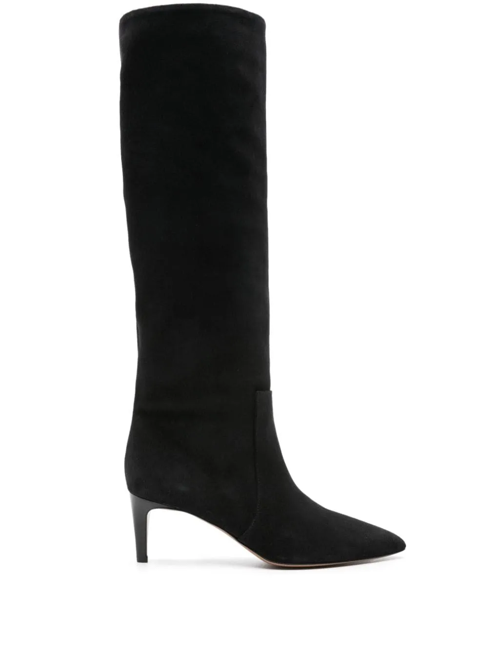 Knee-high black boots - women's