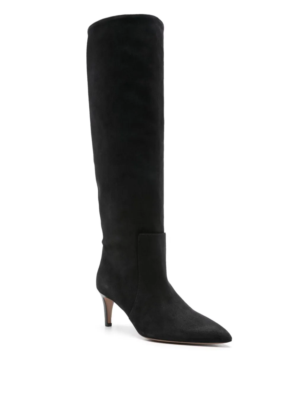 Knee-high black boots - women's