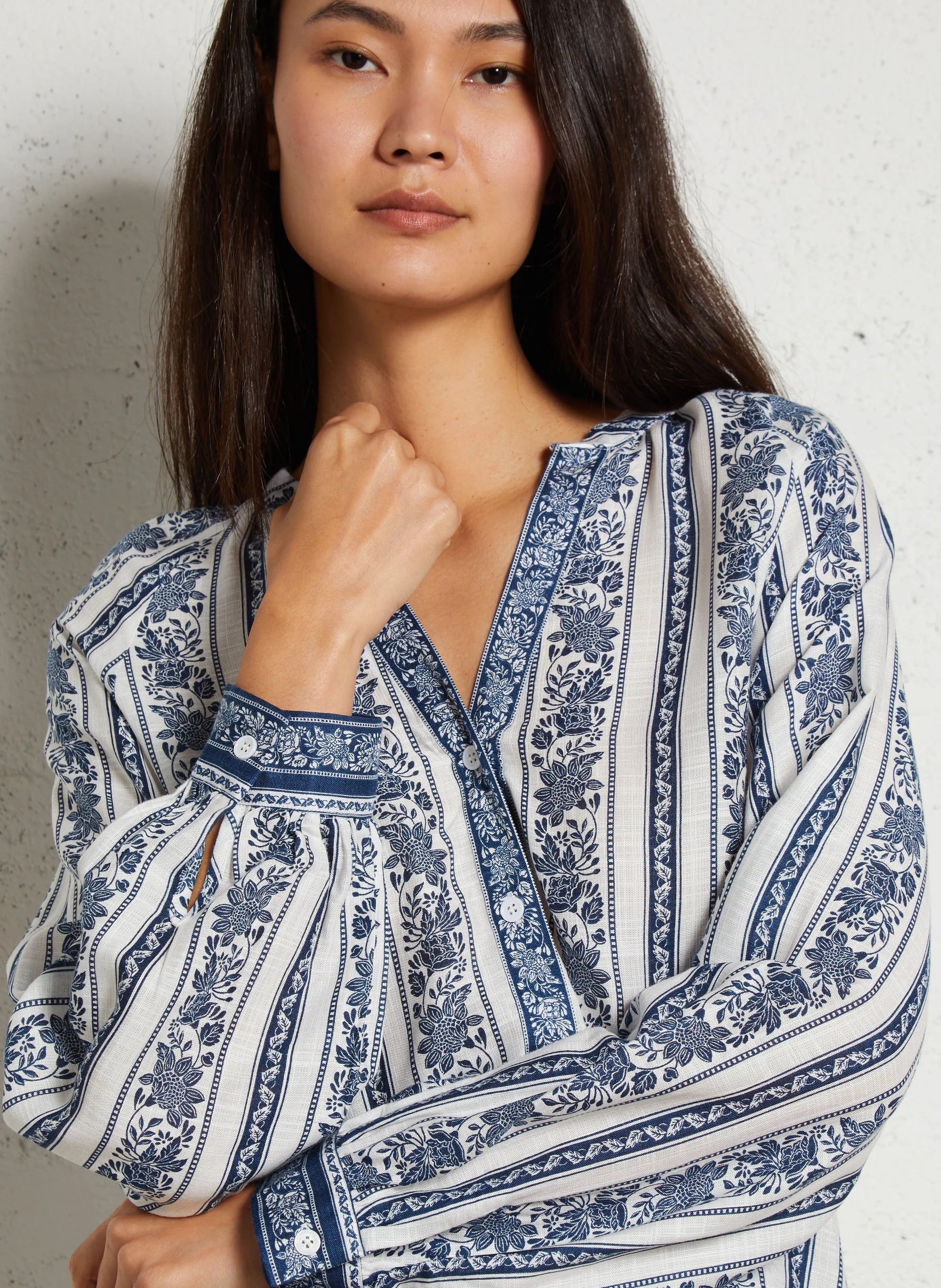  LA PETITE ETOILE   BEATA - Blusa dritta stampata | Blu