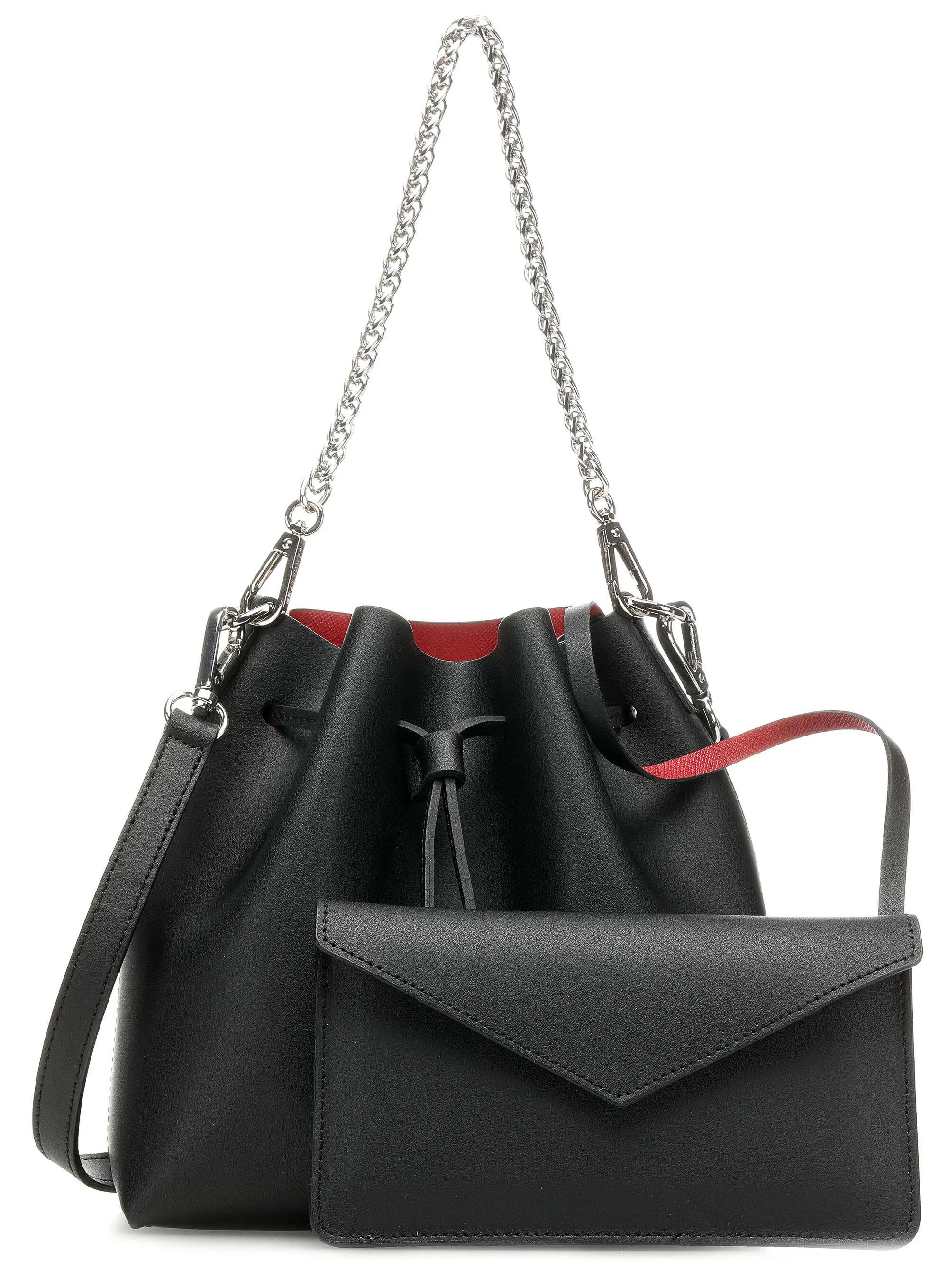 Lancaster Pur & Element City Borsa a secchiello pelle di vacchetta liscia nero  