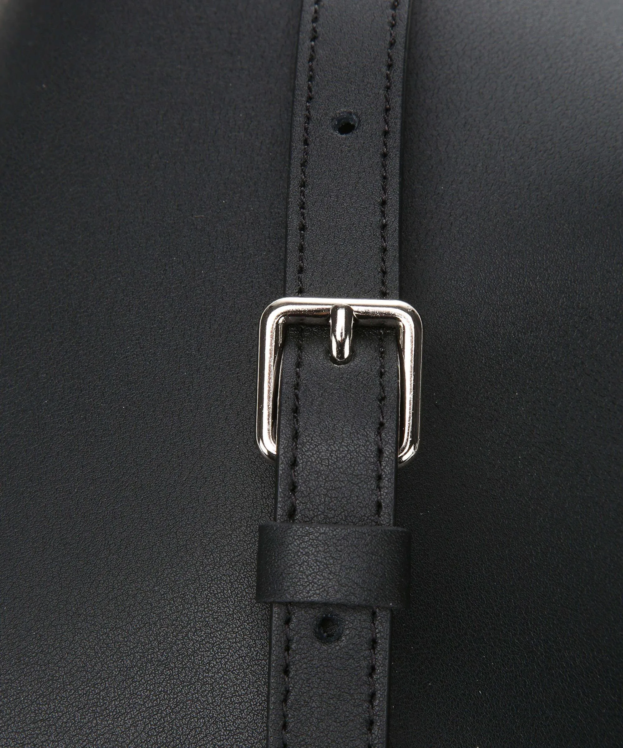  Lancaster Pur & Element City Borsa a secchiello pelle di vacchetta liscia nero  