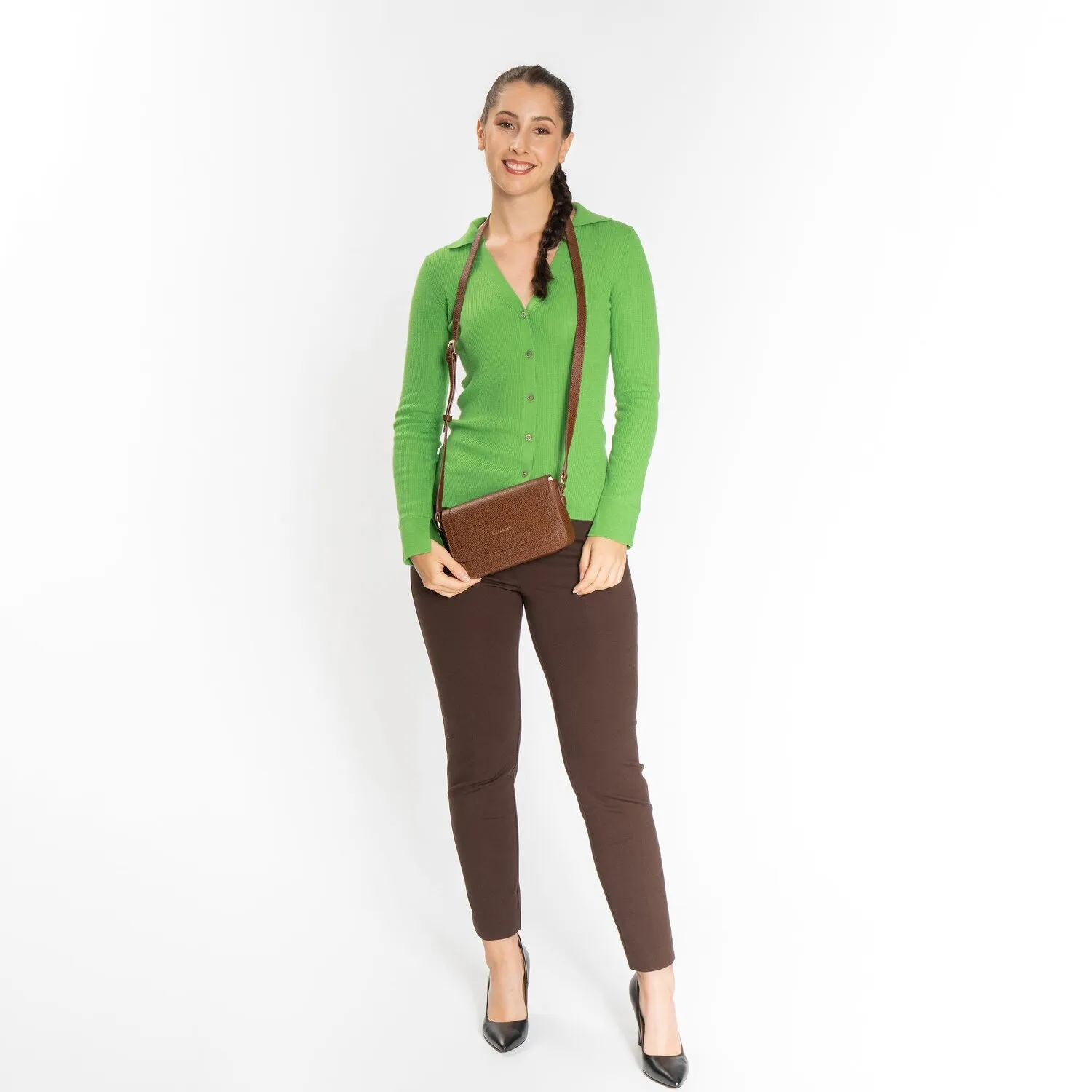 Lazarotti Bologna Leather Borsa a tracolla Pelle 21 cm