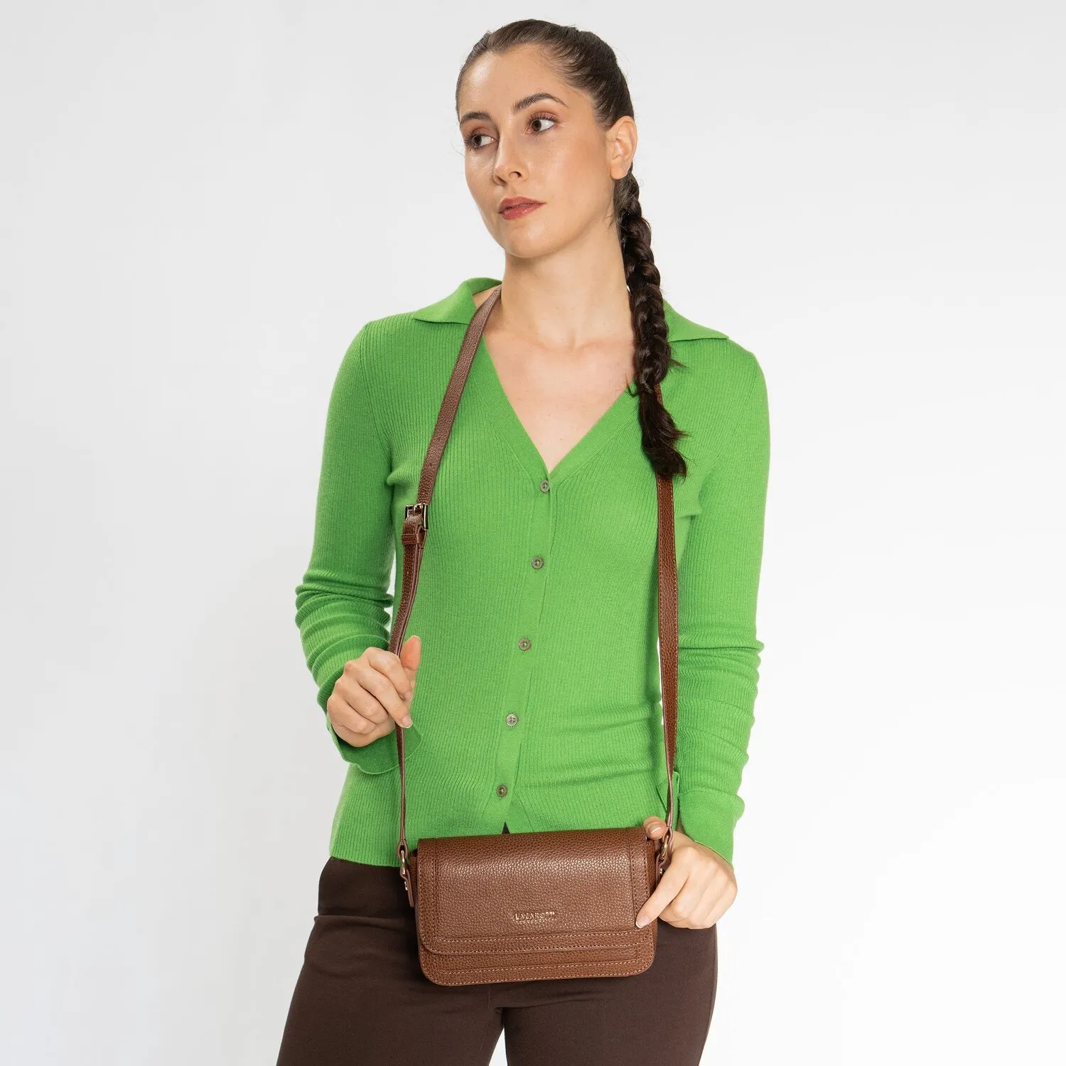 Lazarotti Bologna Leather Borsa a tracolla Pelle 21 cm