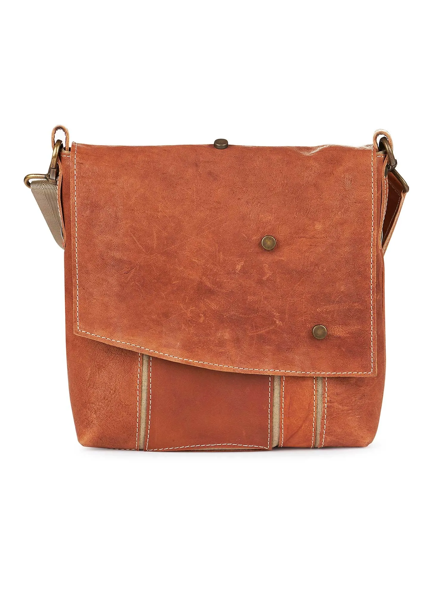 Leather Handbag with Long Adjustable Shoulder Strap