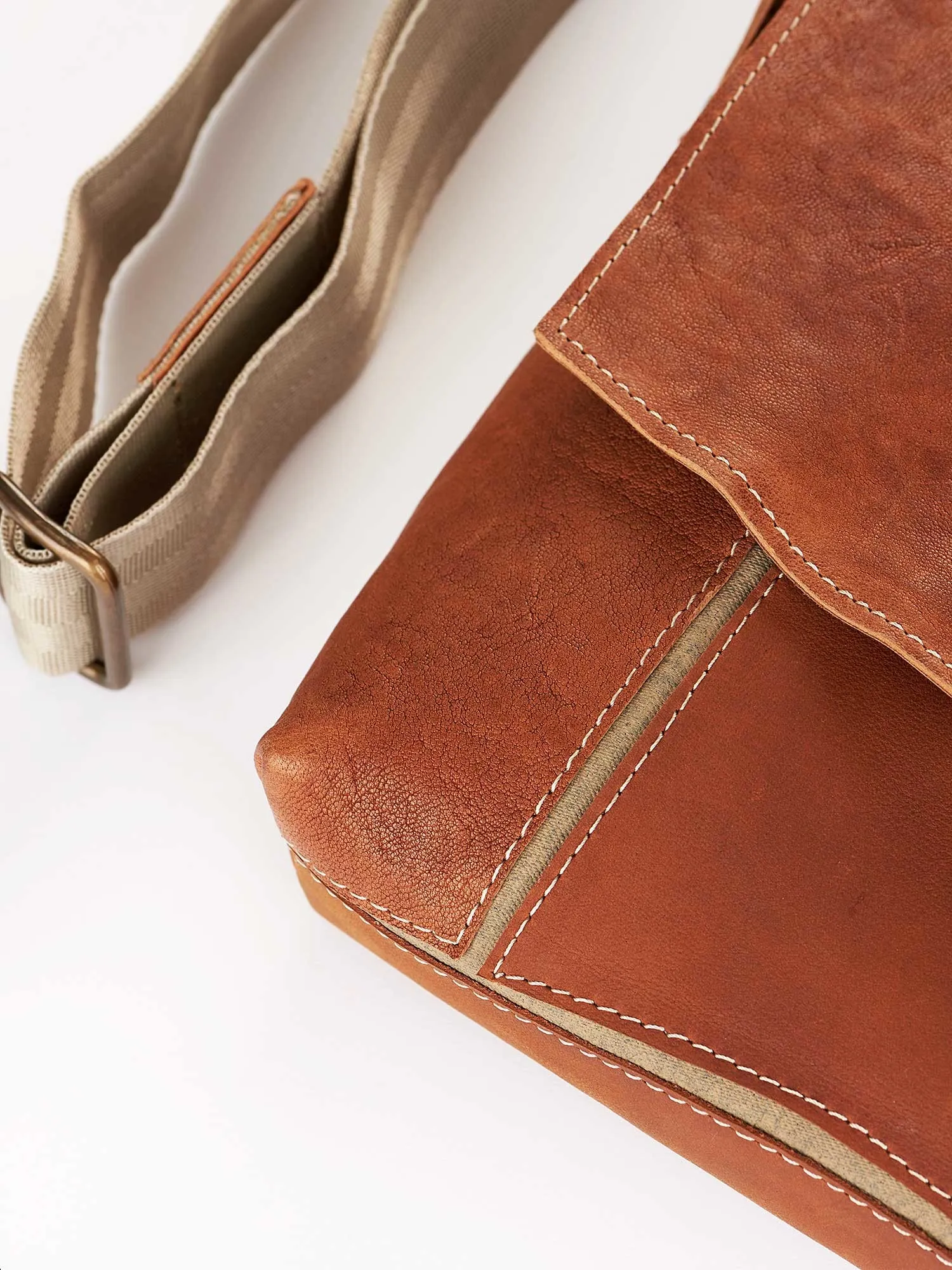 Leather Handbag with Long Adjustable Shoulder Strap