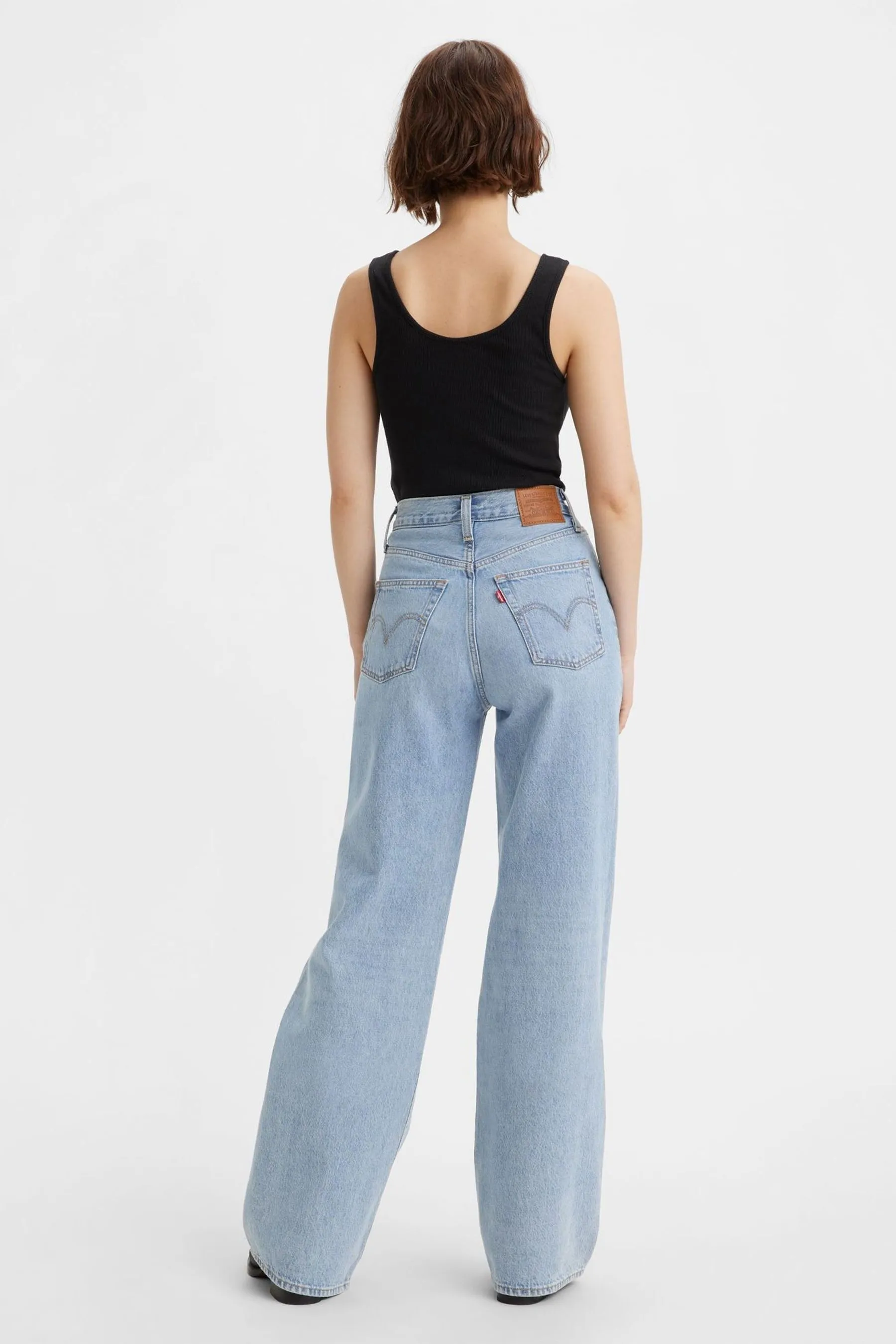Levi's® Ribcage Gamba Larga 100% Cotone Jeans    