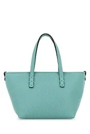 Light Blue Leather Mini Roll Handbag