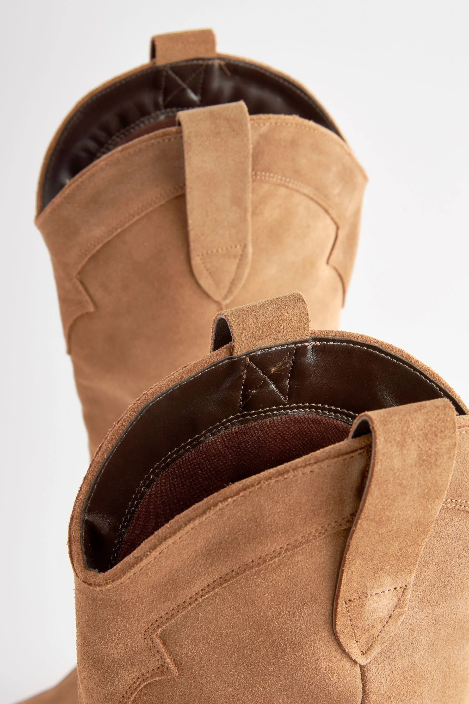 Light brown - Forever Comfort® - Knee-high leather western/cowboy boots