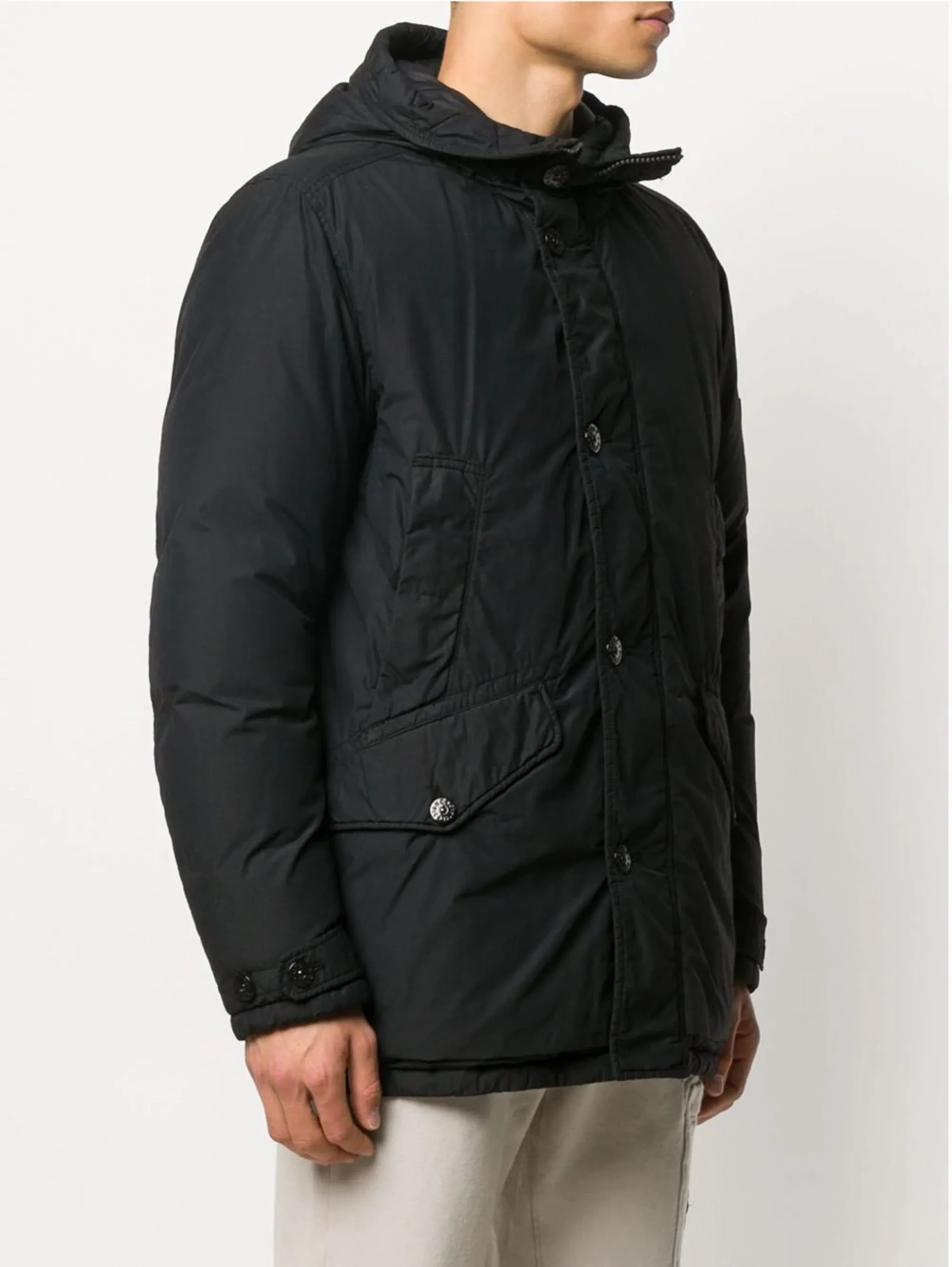 Lightweight fabric hooded jacket - Blue