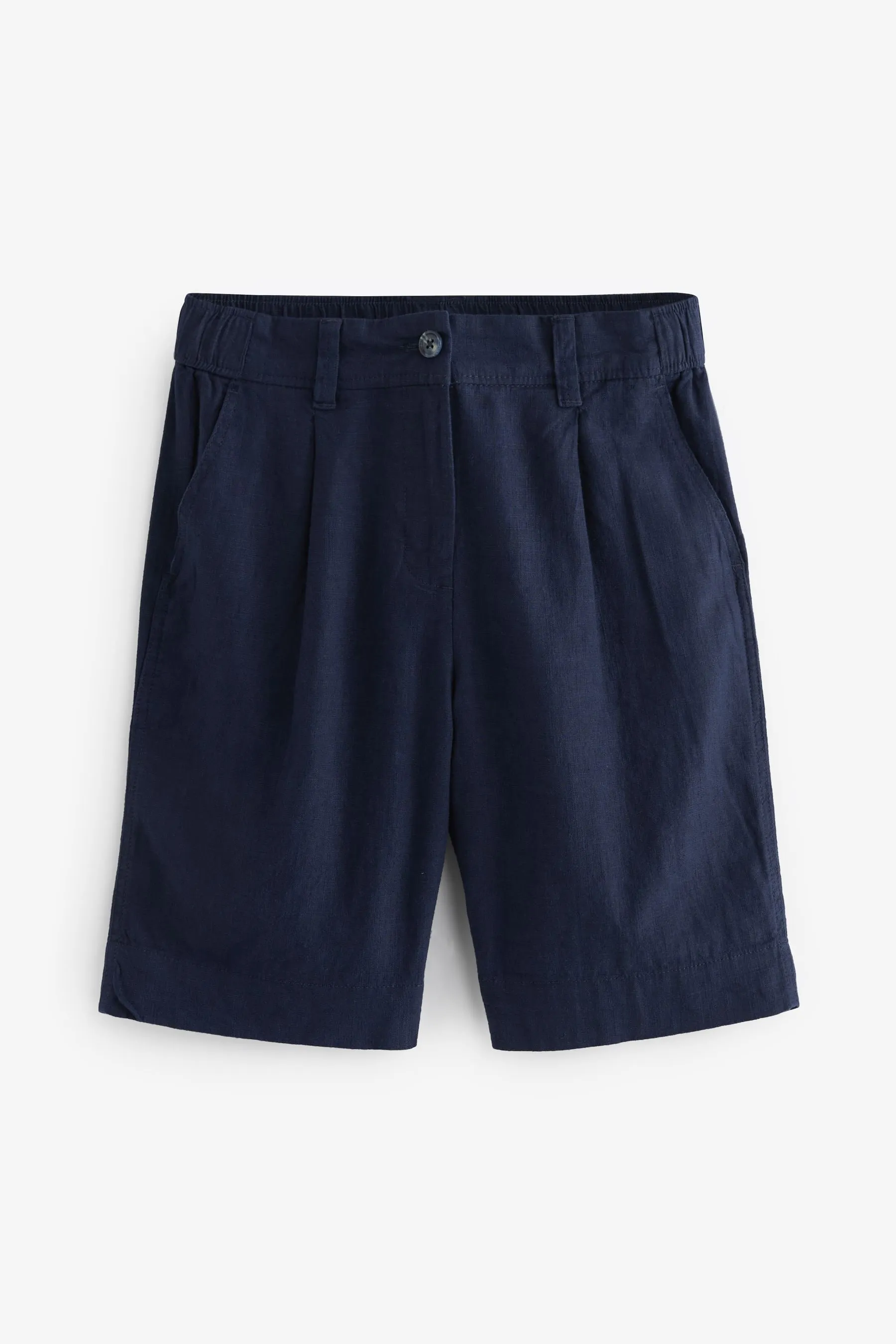 Linen Knee-Length Shorts Blend