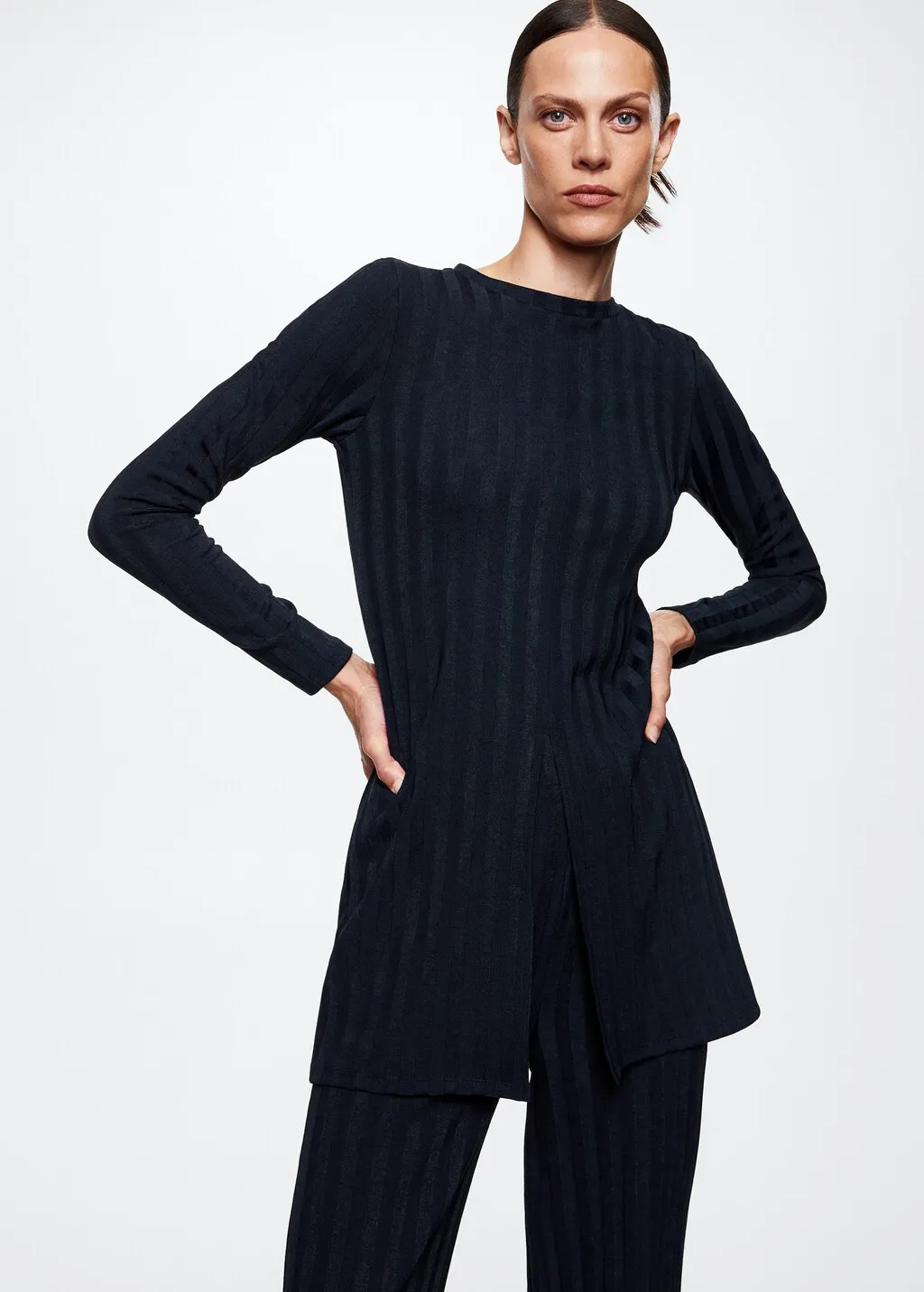 Long Sleeve Split T-shirt