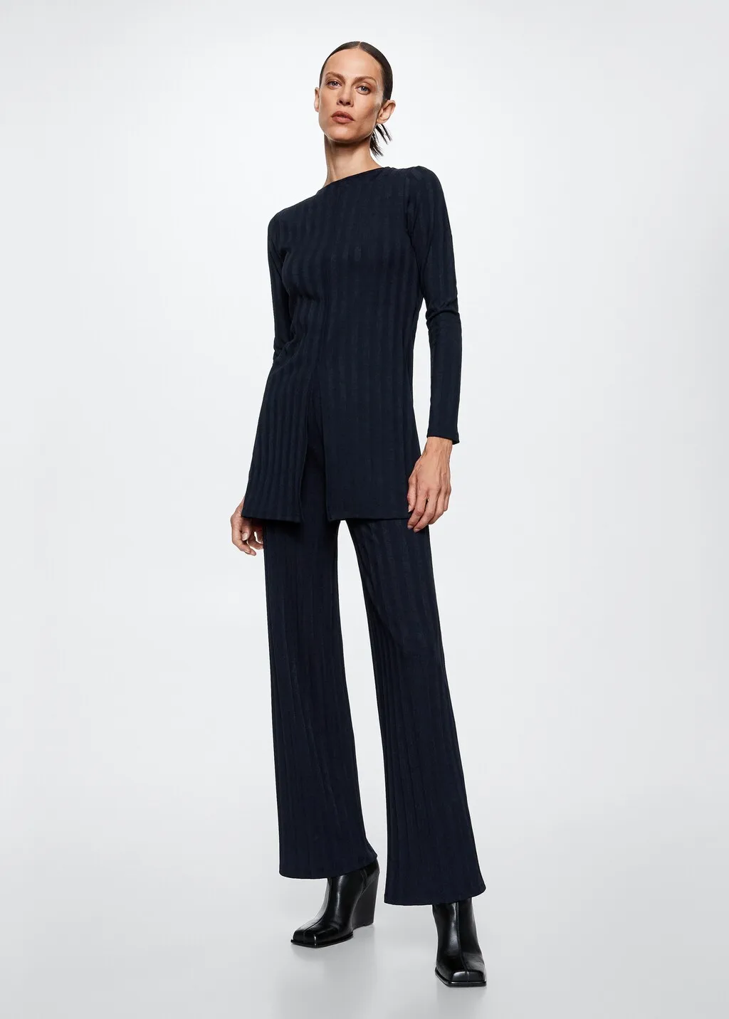 Long Sleeve Split T-shirt