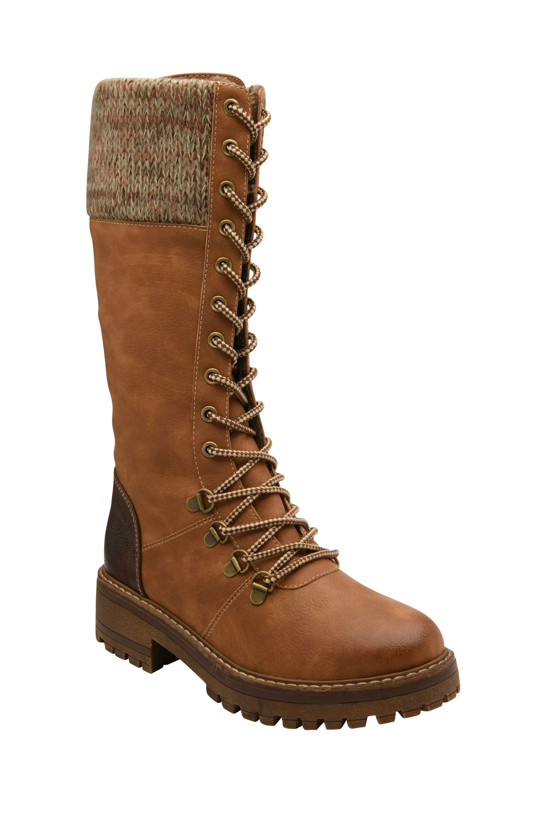 Lotus - Knee-high boots with zipper