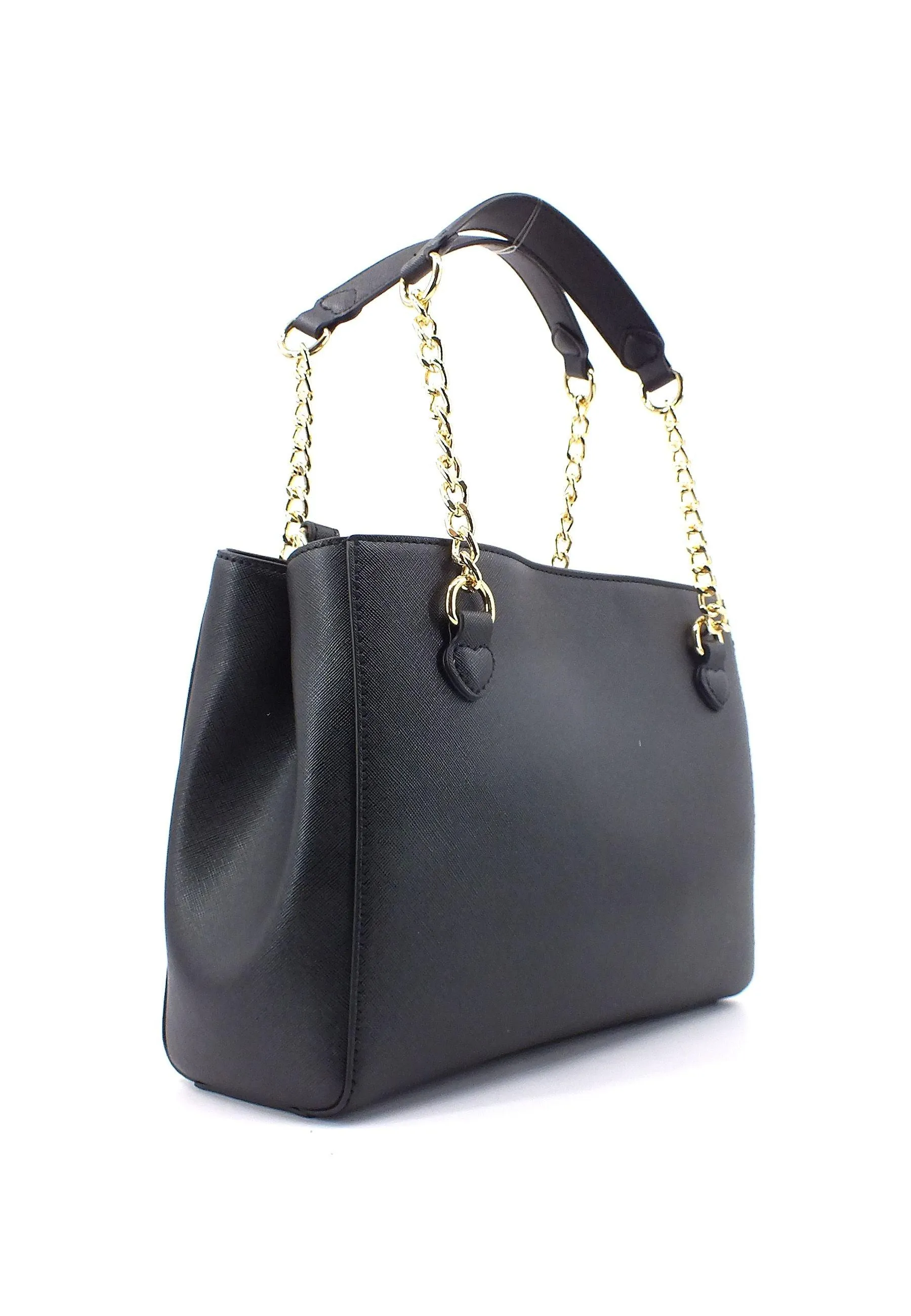 LOVE MOSCHINO Black Saddle Chain Bag JC4264PP0HKL0000