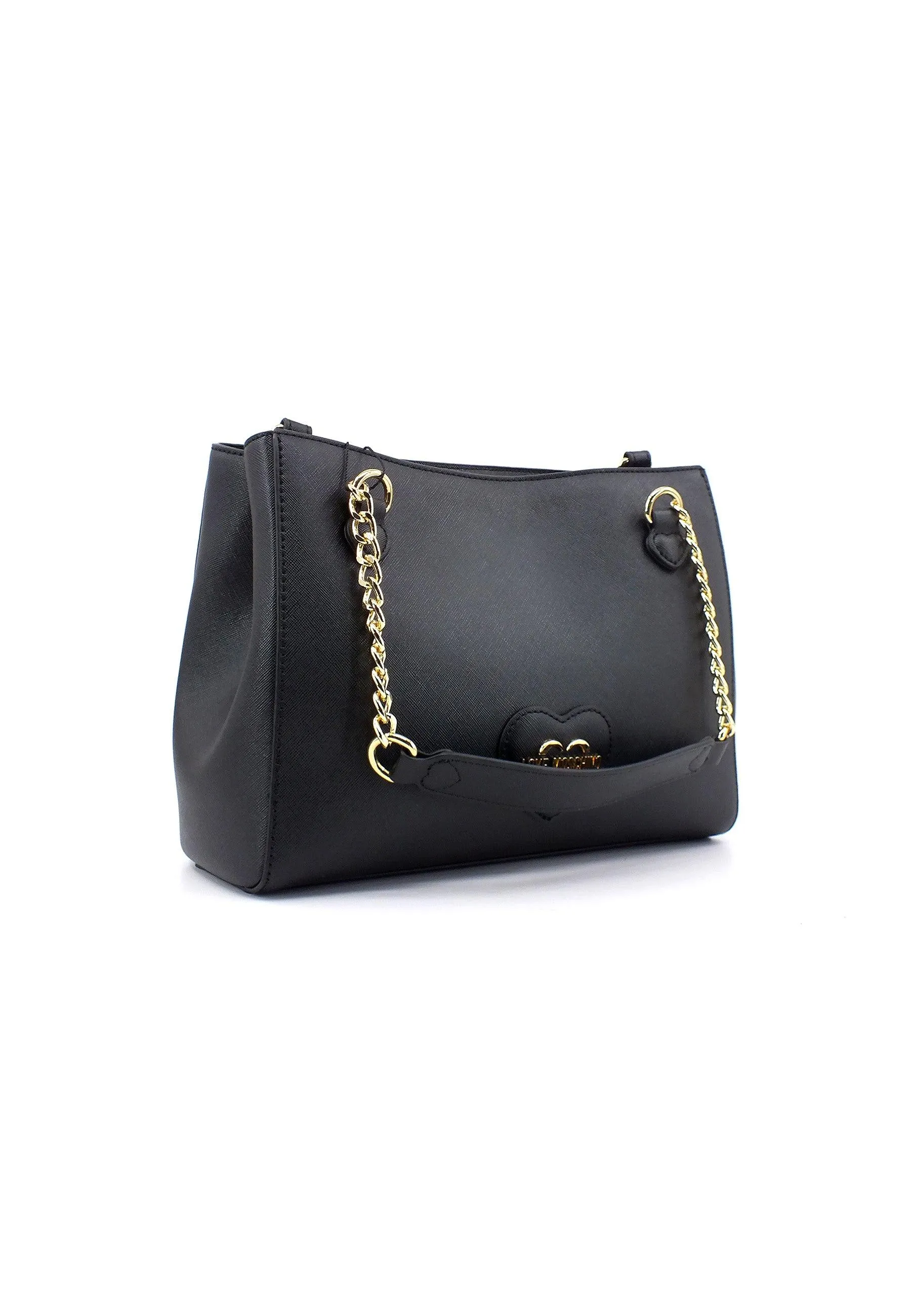 LOVE MOSCHINO Black Saddle Chain Bag JC4264PP0HKL0000