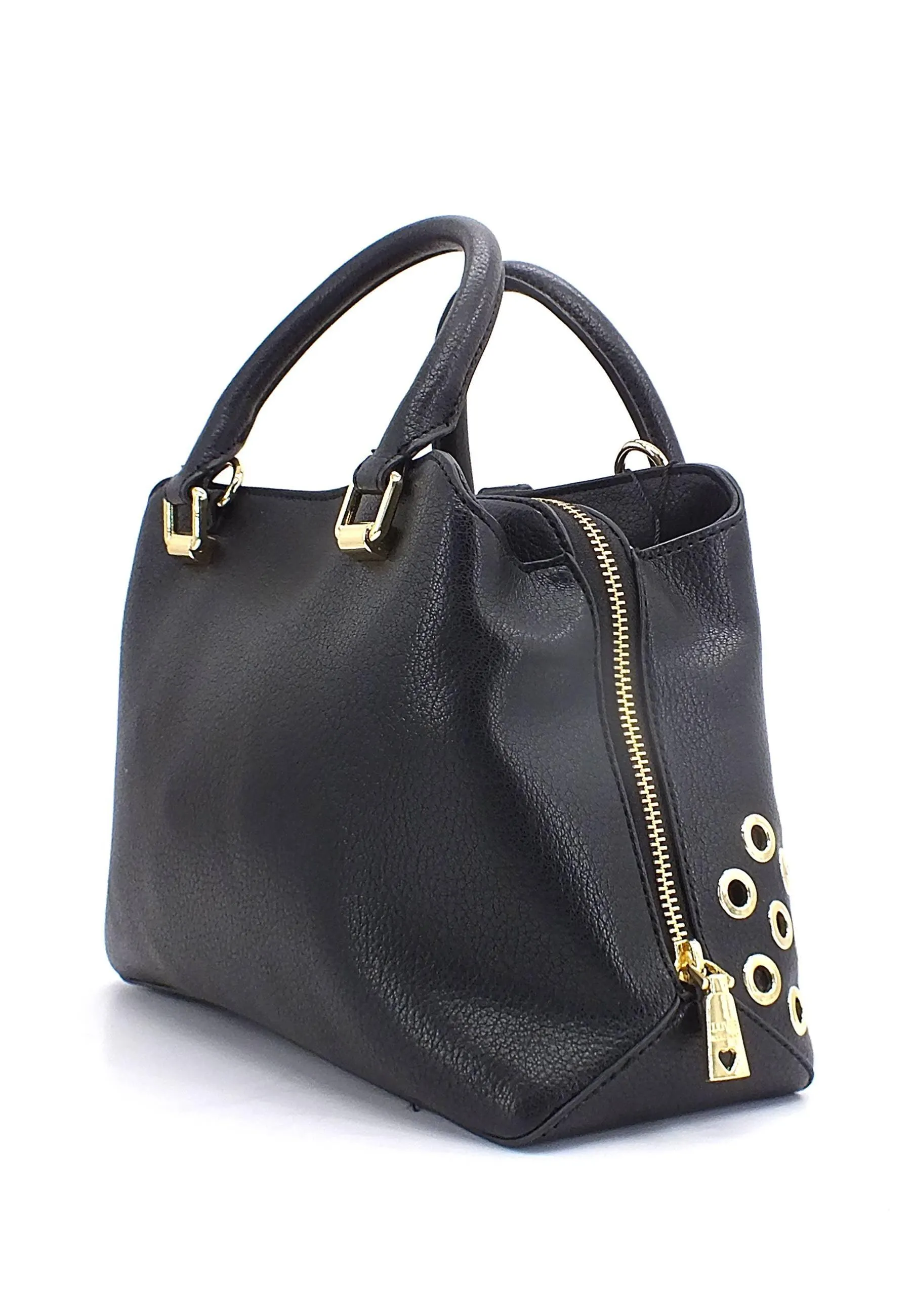 LOVE MOSCHINO Nero Hand Bag with Eyelets - JC4341PP0FKD0000