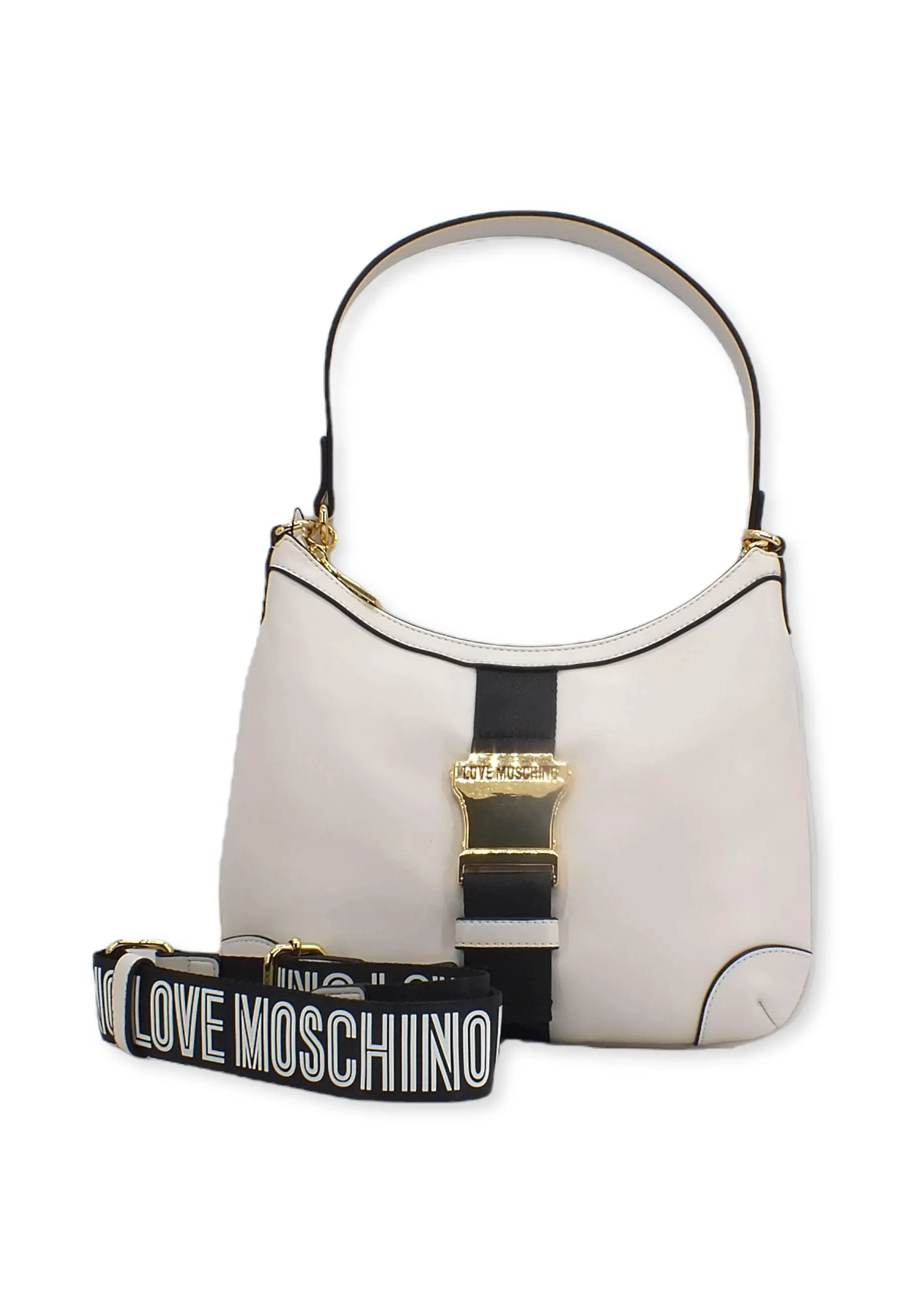 Love Moschino white black hobo bag JC4366PP0FKH112A