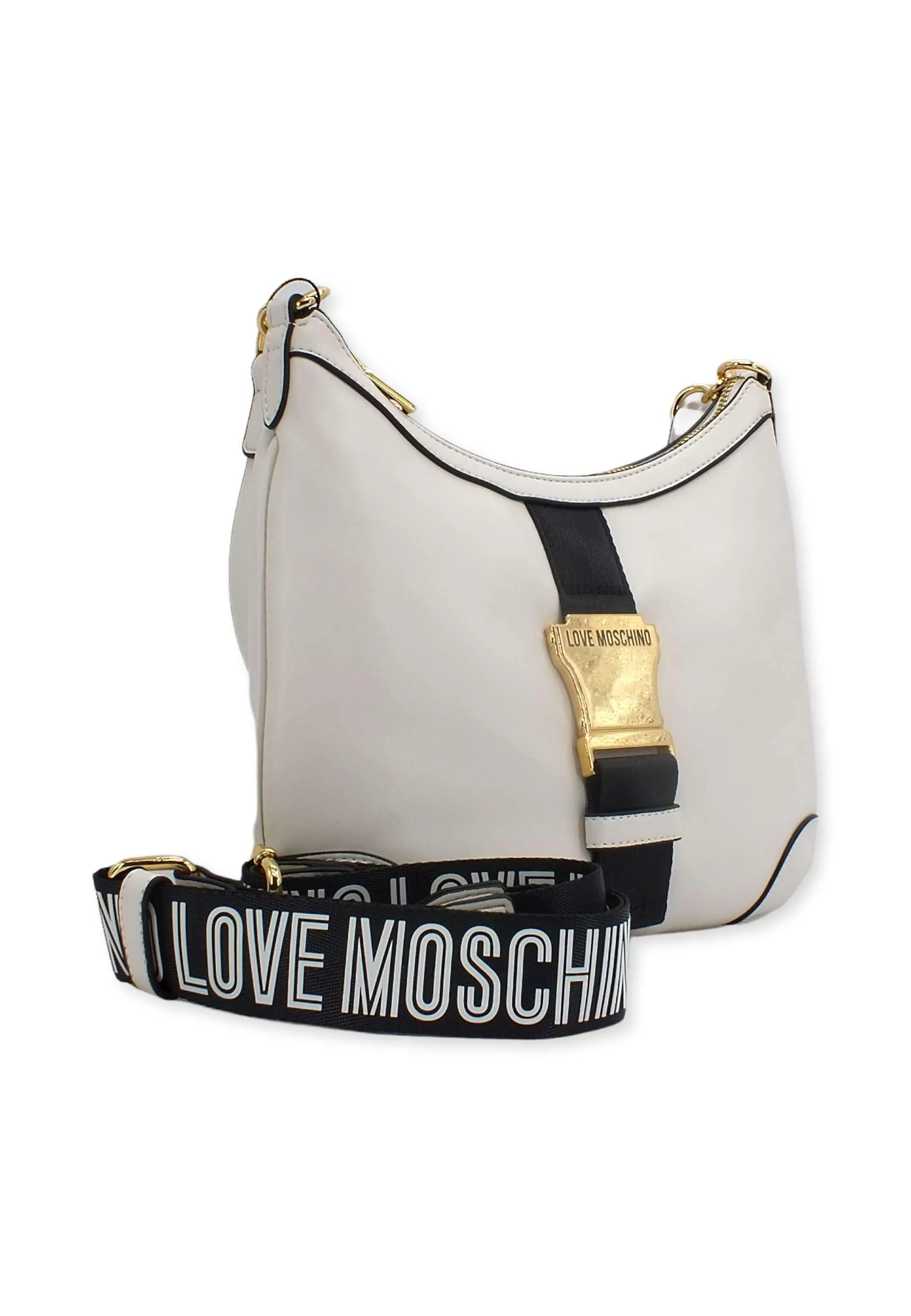 Love Moschino white black hobo bag JC4366PP0FKH112A