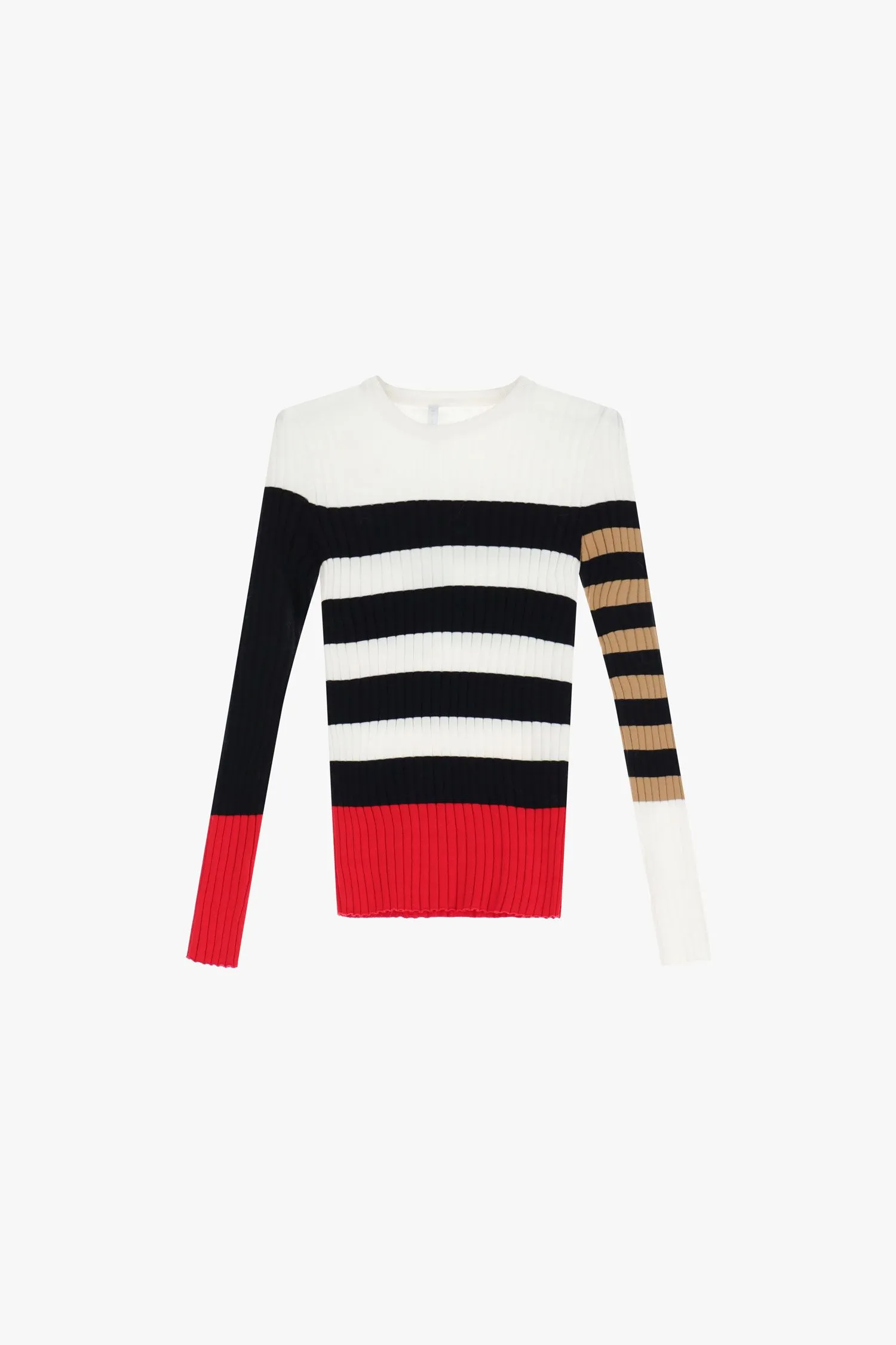   Maglione con motivo a righe asimmetriche     