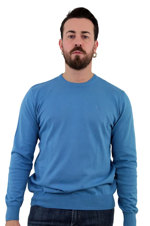MAGLIONE GIROCOLLO IN COTONE AVION 