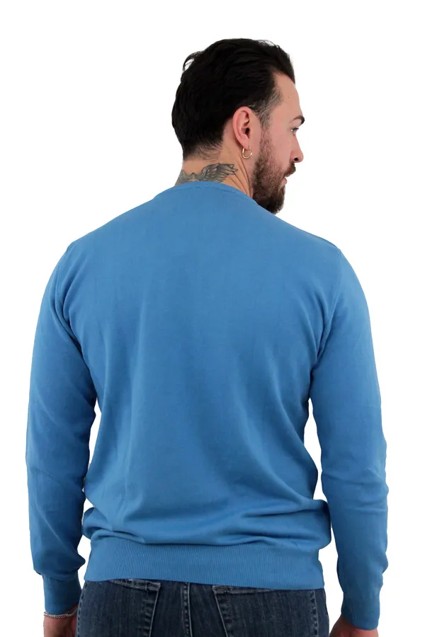 MAGLIONE GIROCOLLO IN COTONE AVION 