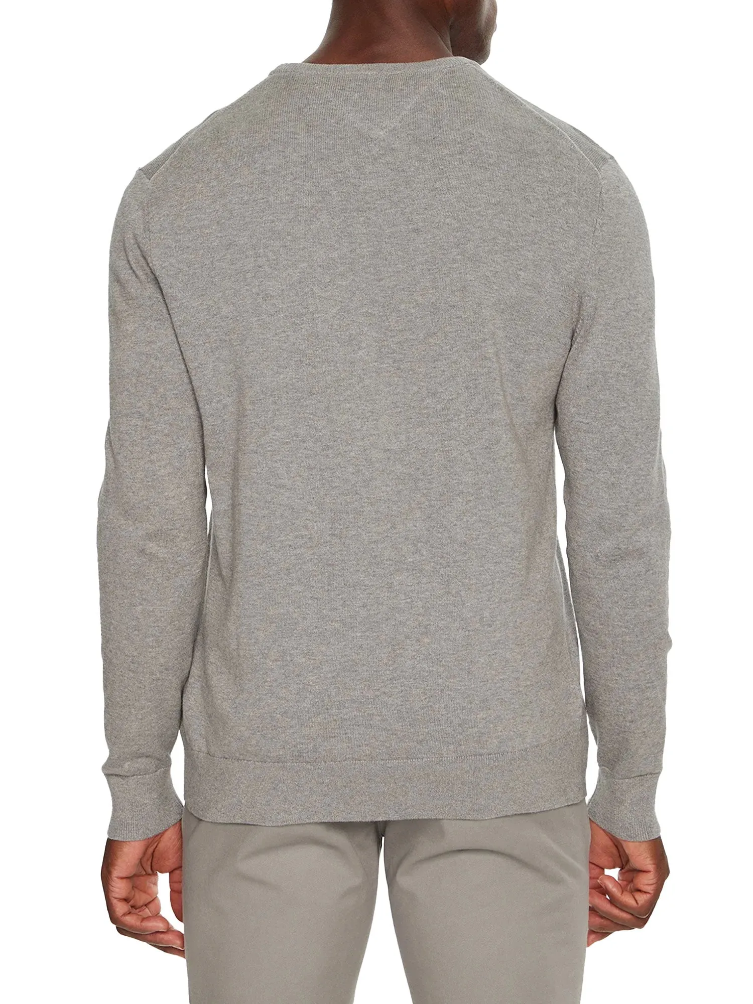 Maglione girocollo in cotone grigio