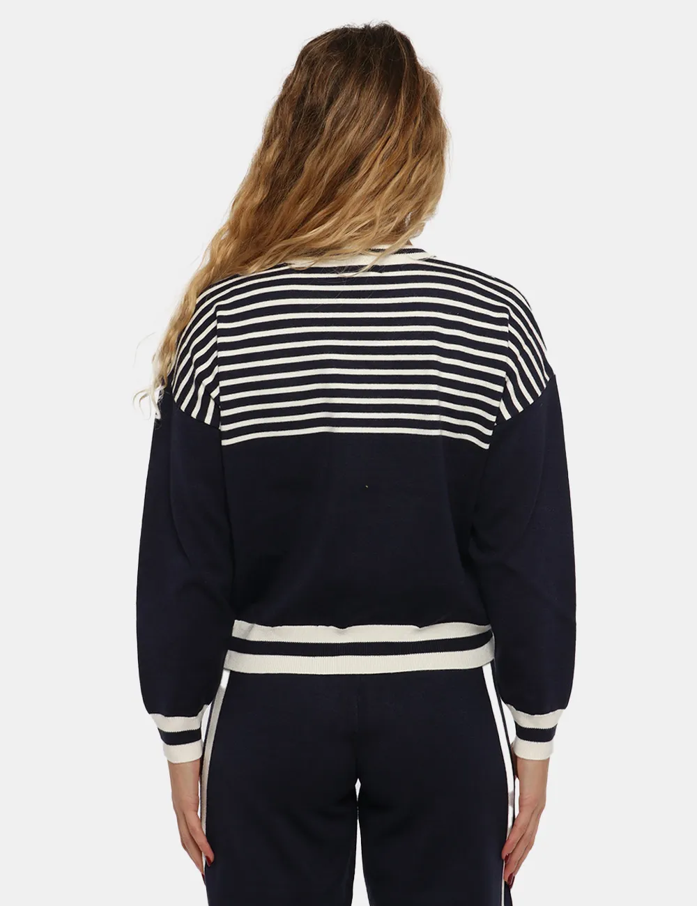 Sandro Ferrone Blue and White Sweater