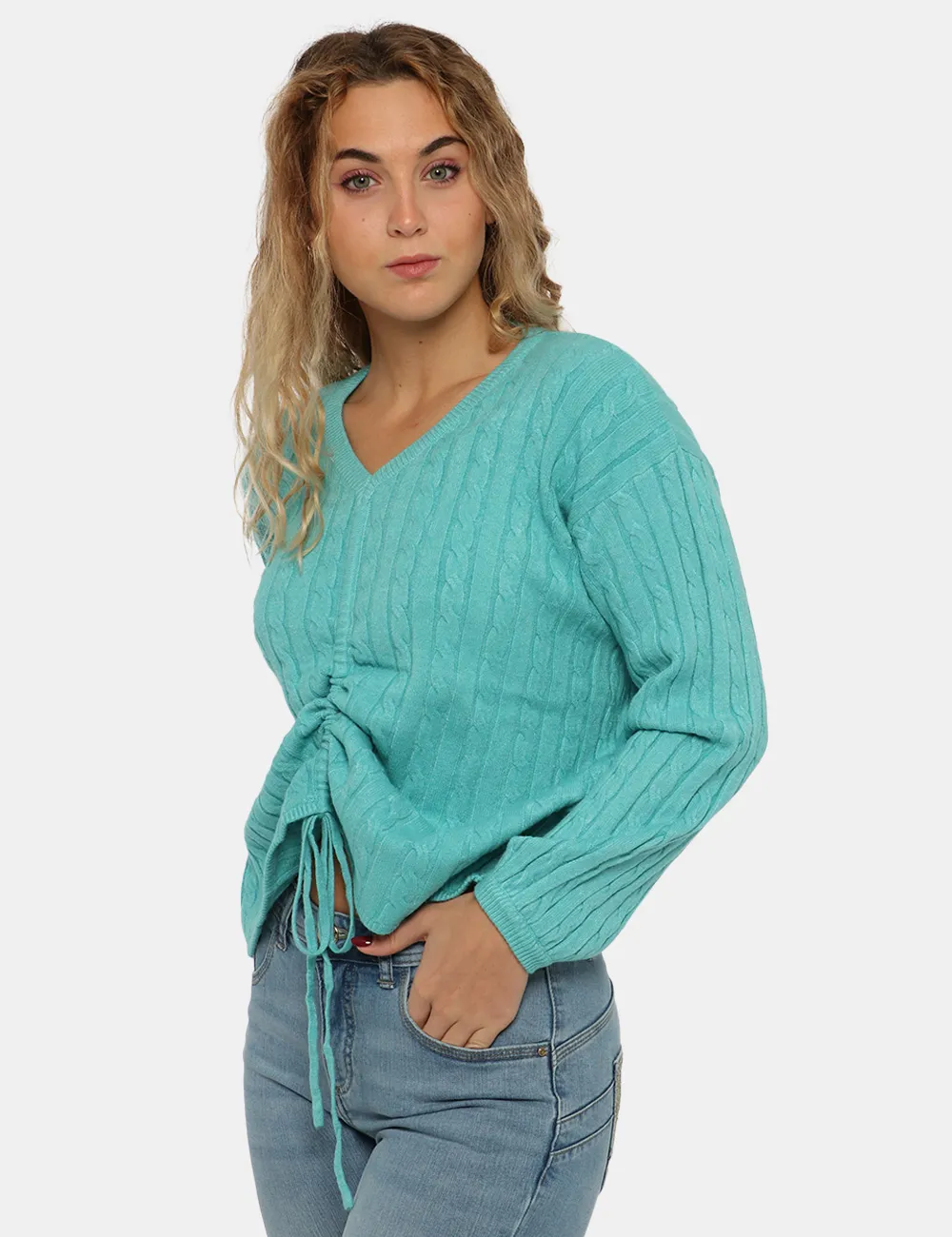 Sandro Ferrone Aquamarine Green Sweater