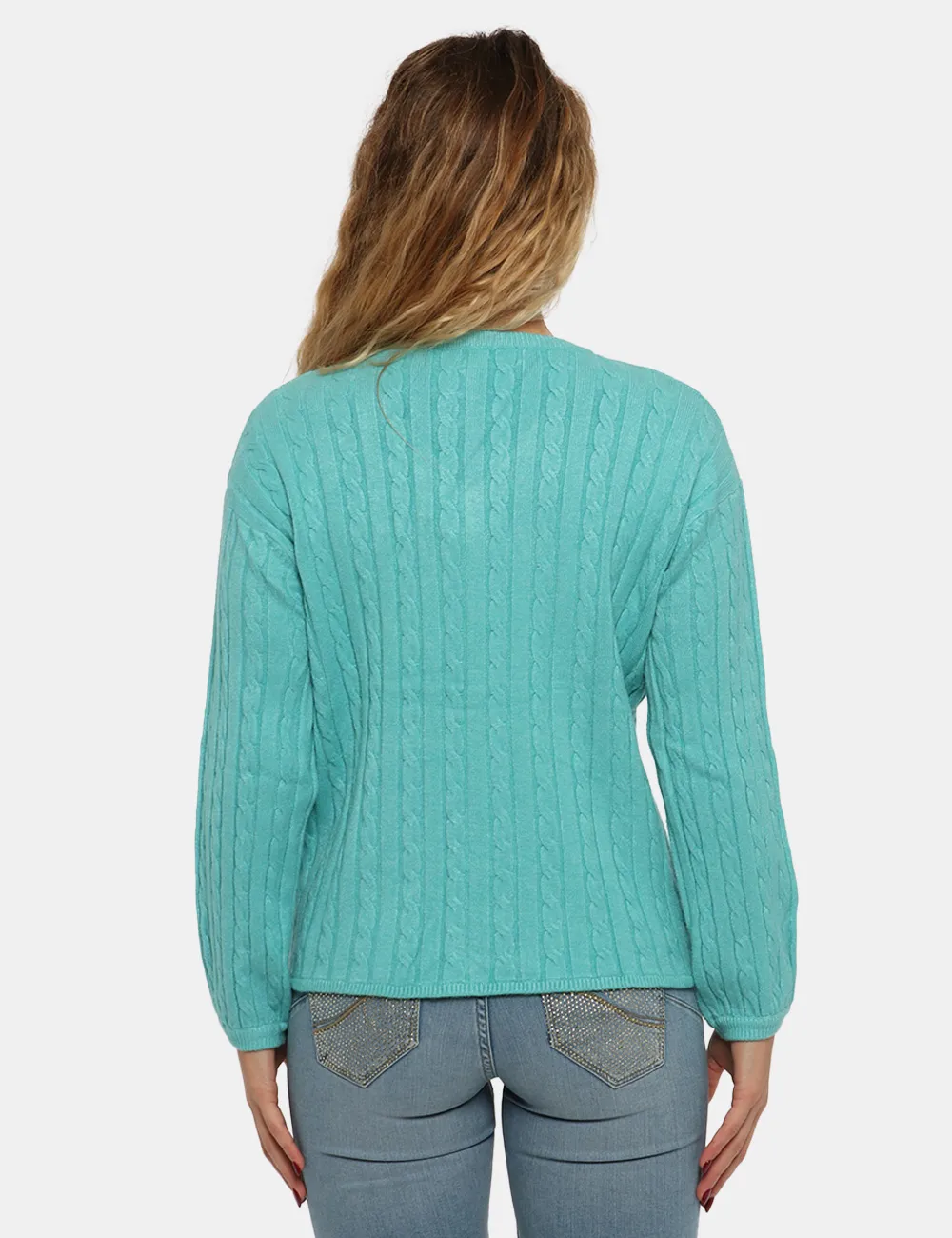 Sandro Ferrone Aquamarine Green Sweater