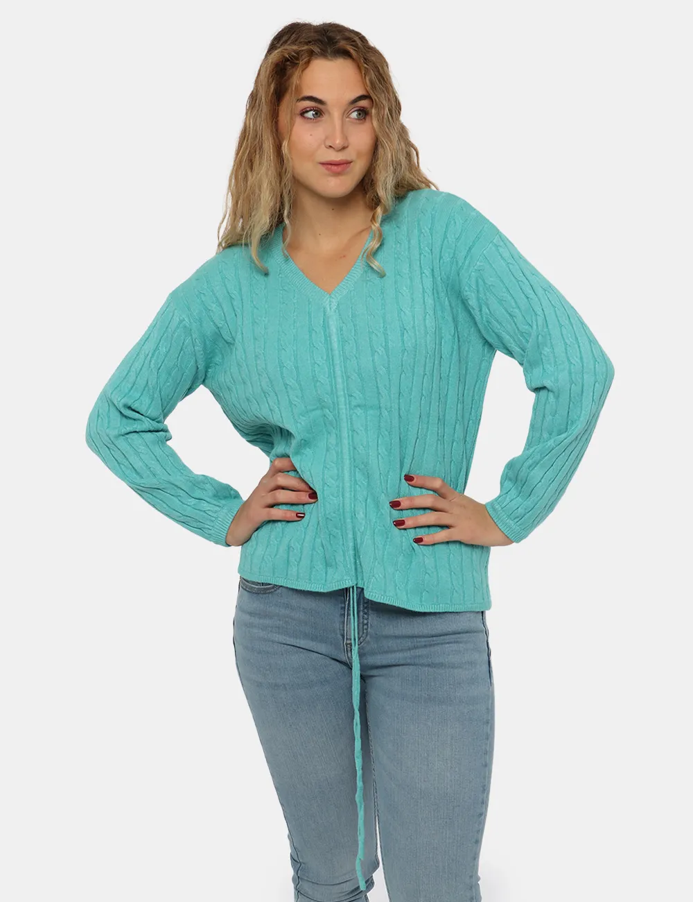 Sandro Ferrone Aquamarine Green Sweater