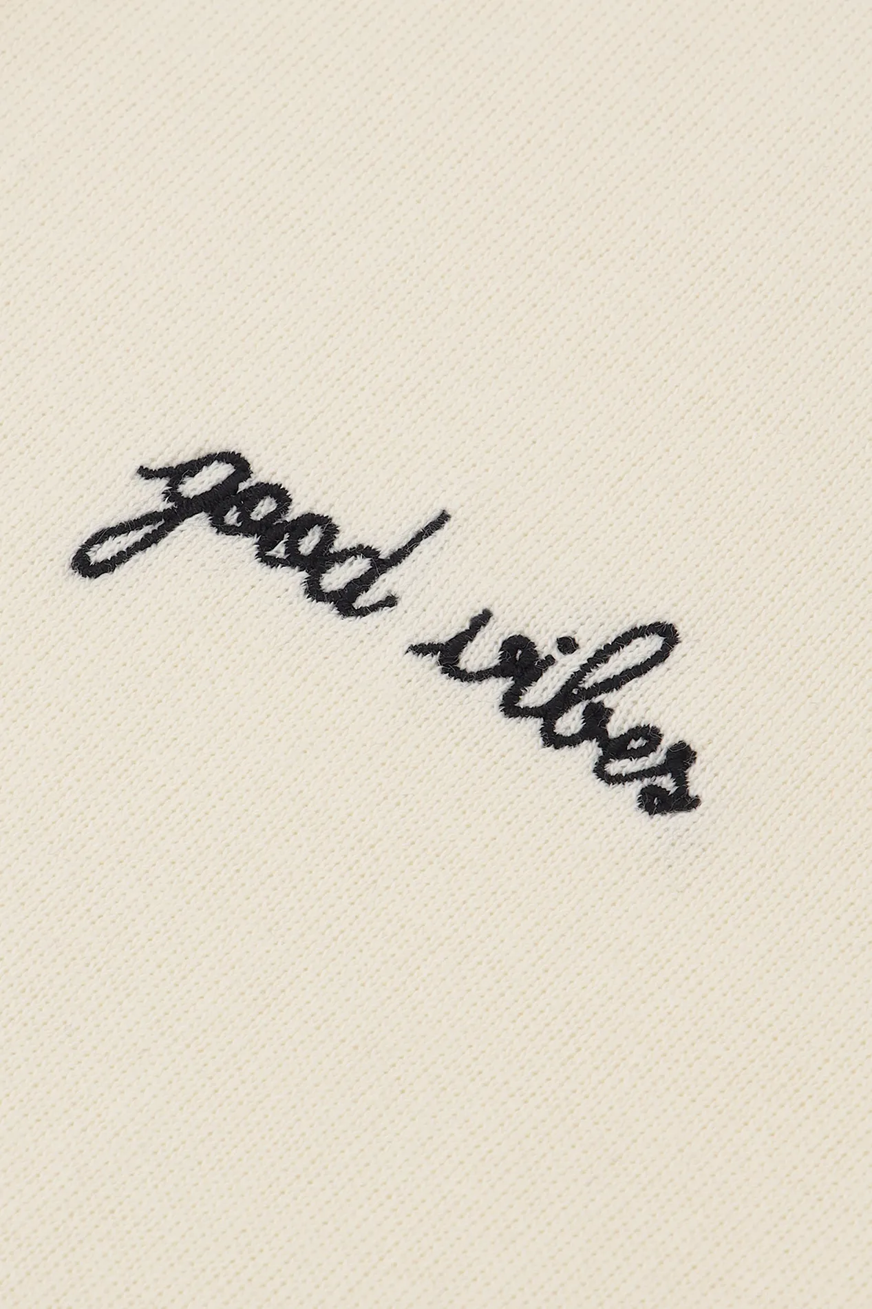  MAISON LABICHE   TOLBIAC GOOD VIBES - Cardigan scollo tondo ricamo Good vibes in cotone bio | Bianco