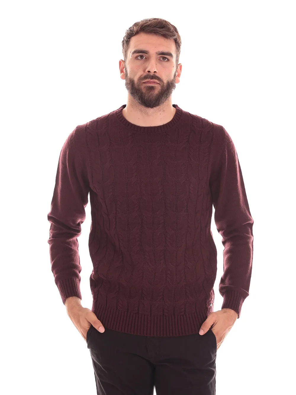 Markup Uomo Maglione Girocollo MK390026BORDEAUX Rosso