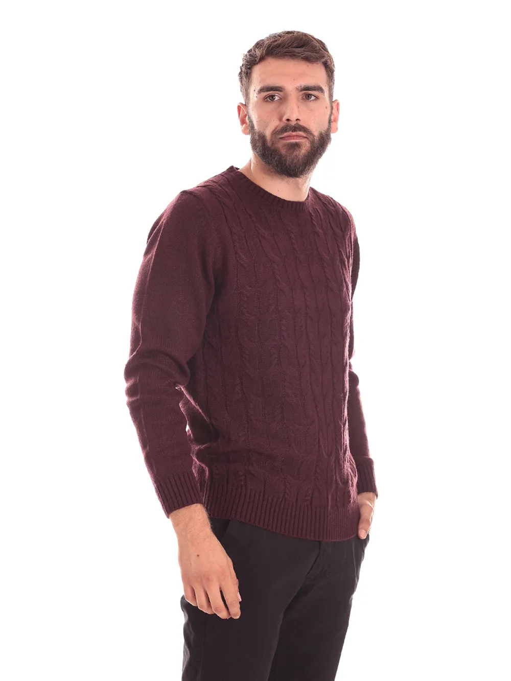 Markup Uomo Maglione Girocollo MK390026BORDEAUX Rosso