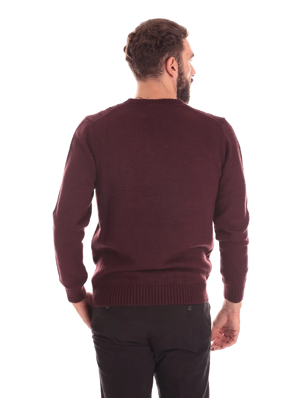 Markup Uomo Maglione Girocollo MK390026BORDEAUX Rosso
