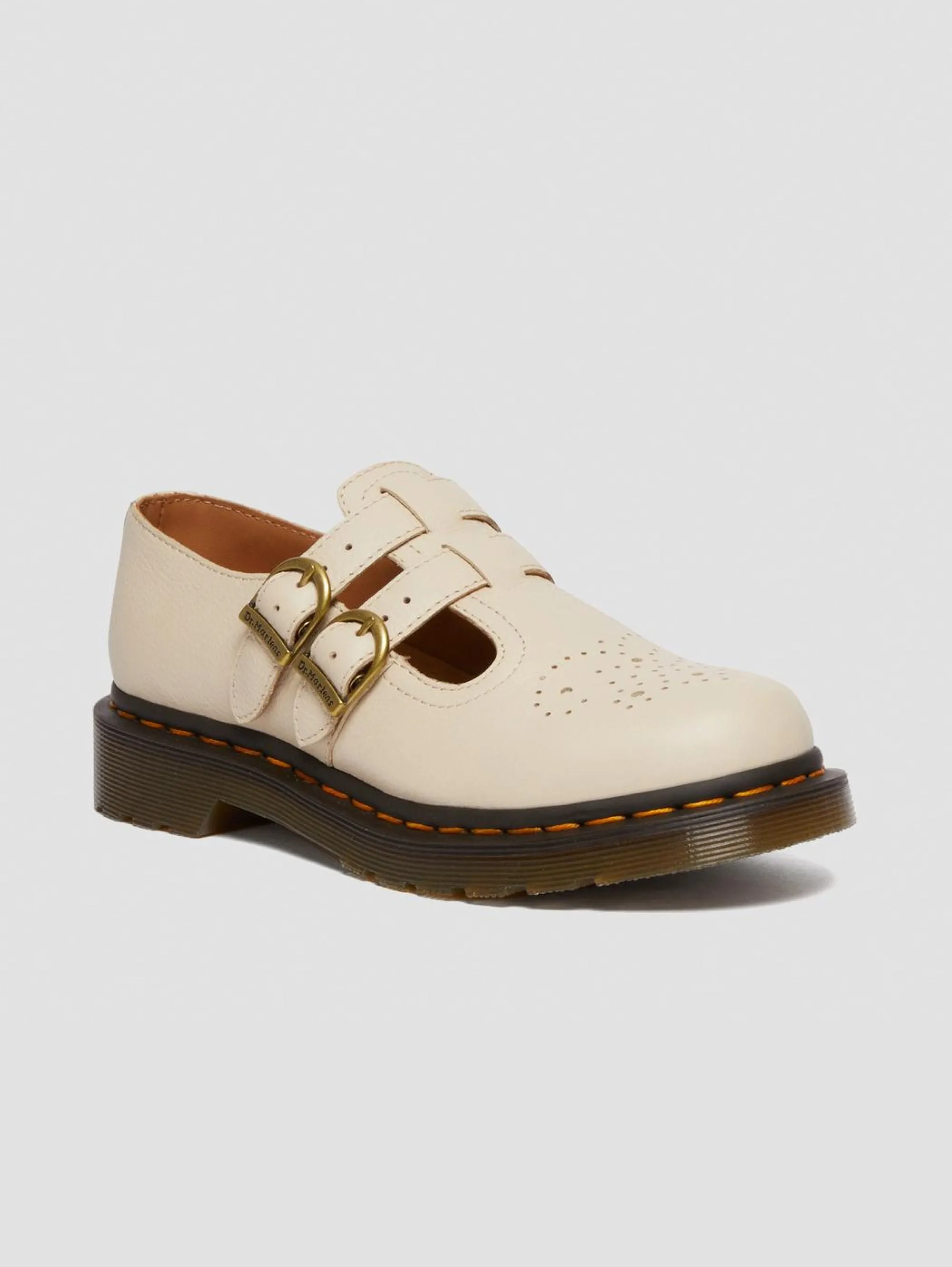 Mary Jane pelle Virginia beige scarpe.