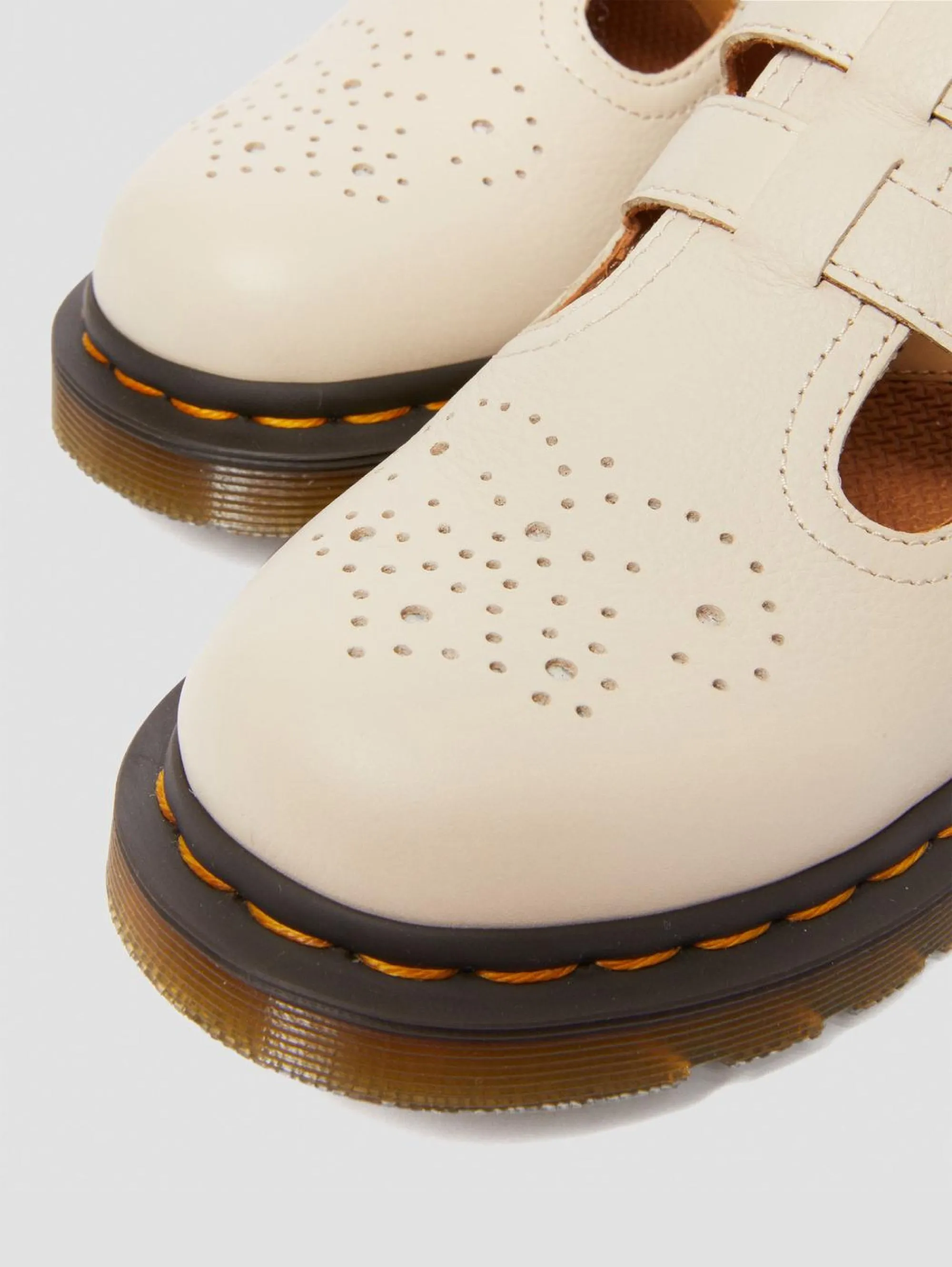 Mary Jane pelle Virginia beige scarpe.