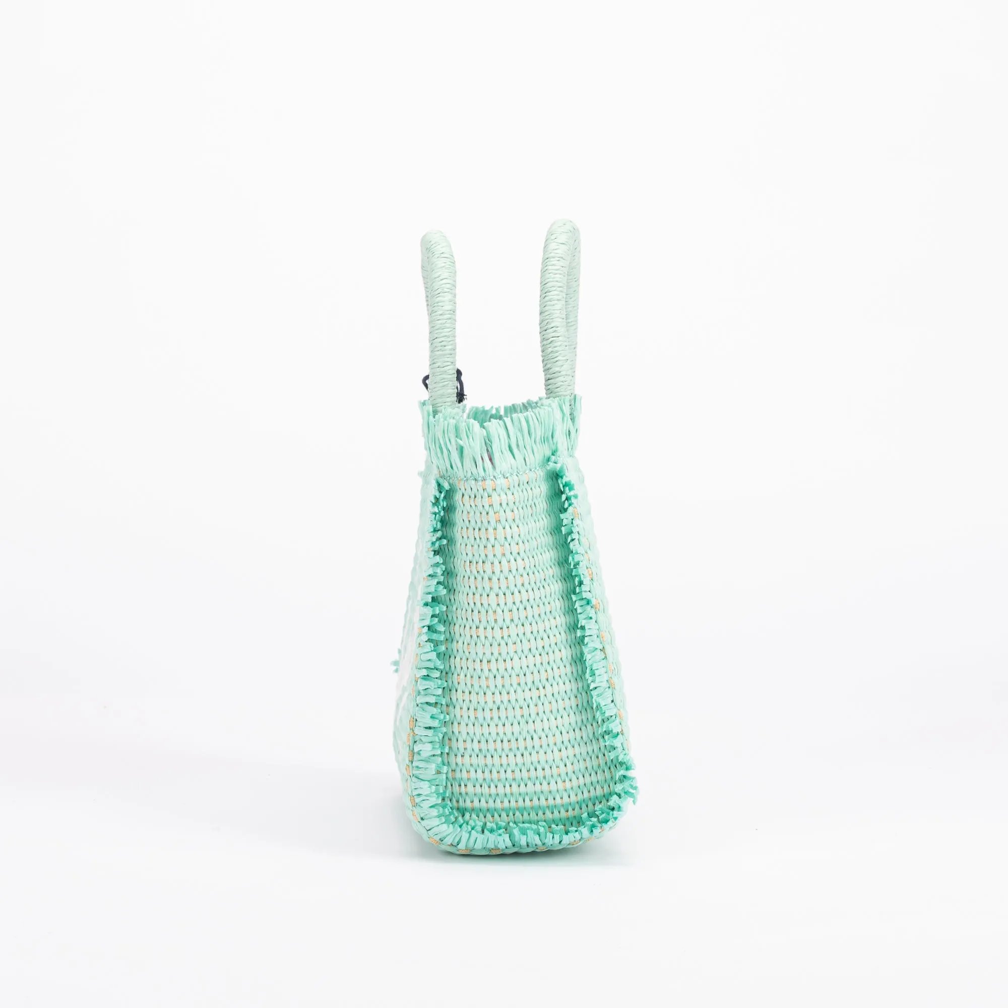 MC2 Saint Barth raffia azzurra mini vanity borsa