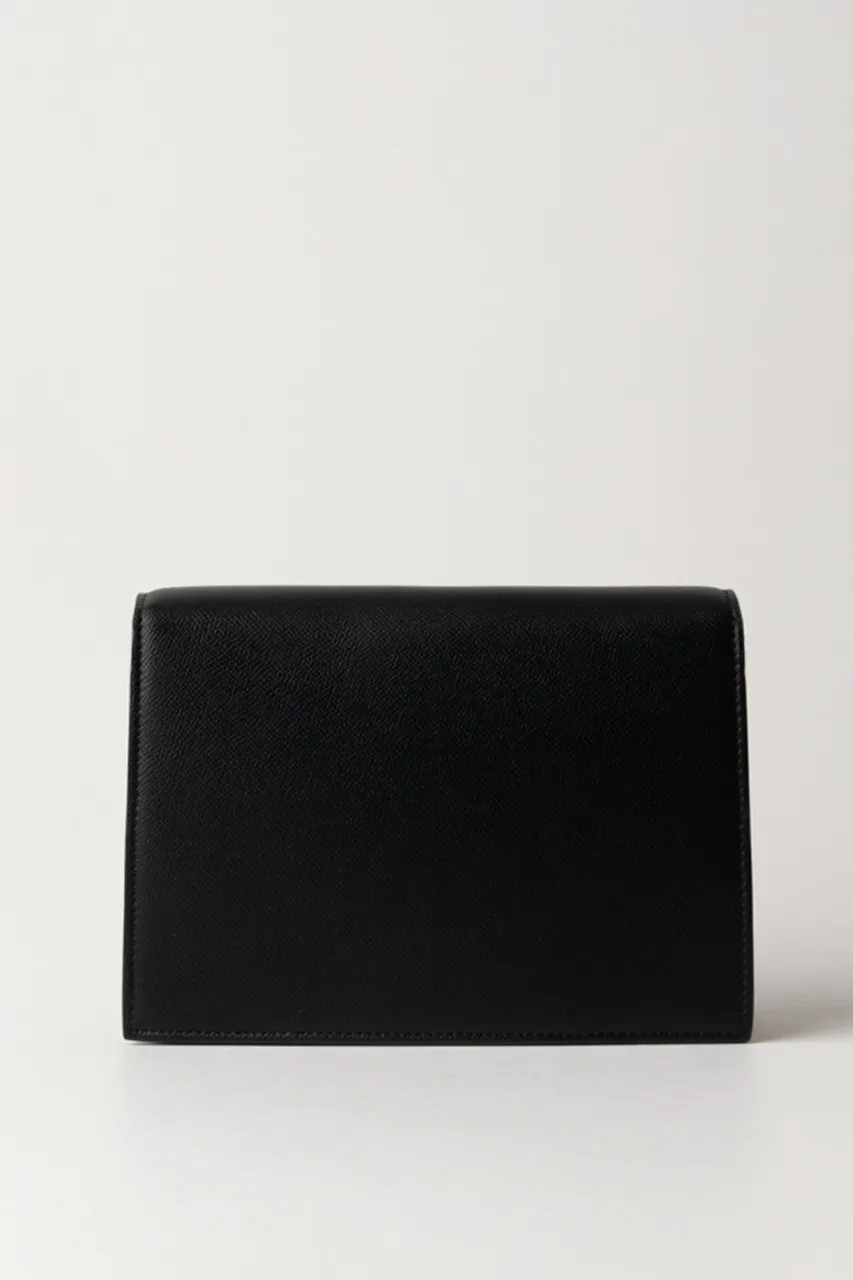 Medium black tote bag with logo lettering