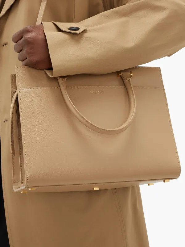 Medium Grained-Leather Uptown Handbag